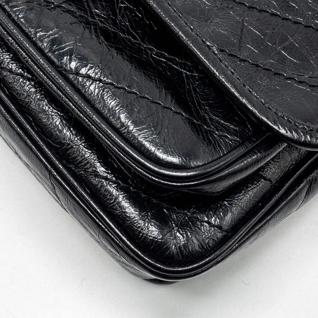 SAINT LAURENT BABY NIKI LEATHER BLACK SHW