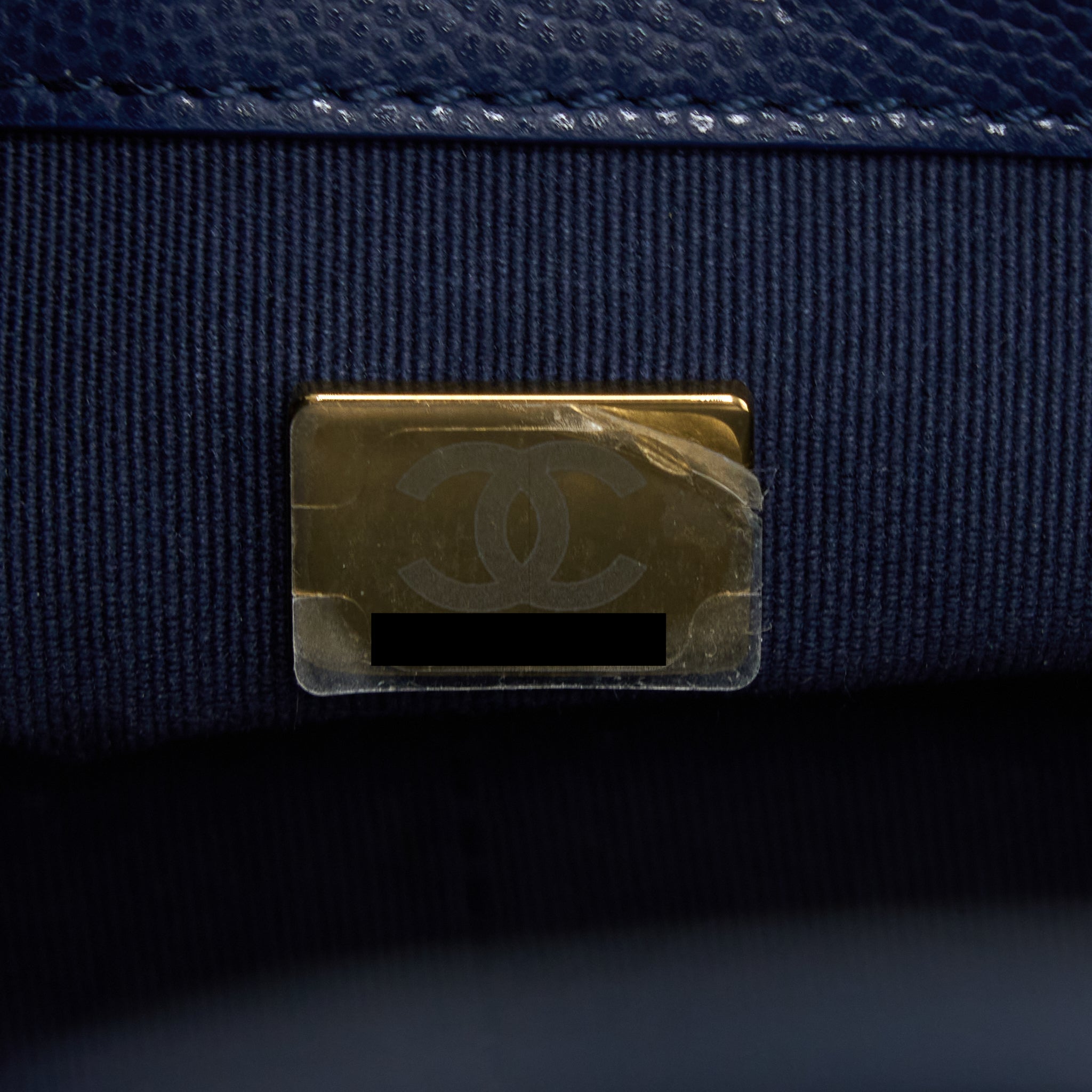 CHANEL 22A SMALL FLAP BAG CAVIAR NAVY BRUSHED GHW (MICROCHIP)