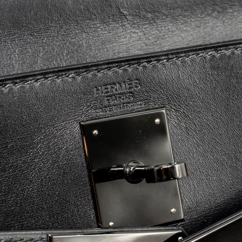HERMES KELLY 32 BOX SO BLACK