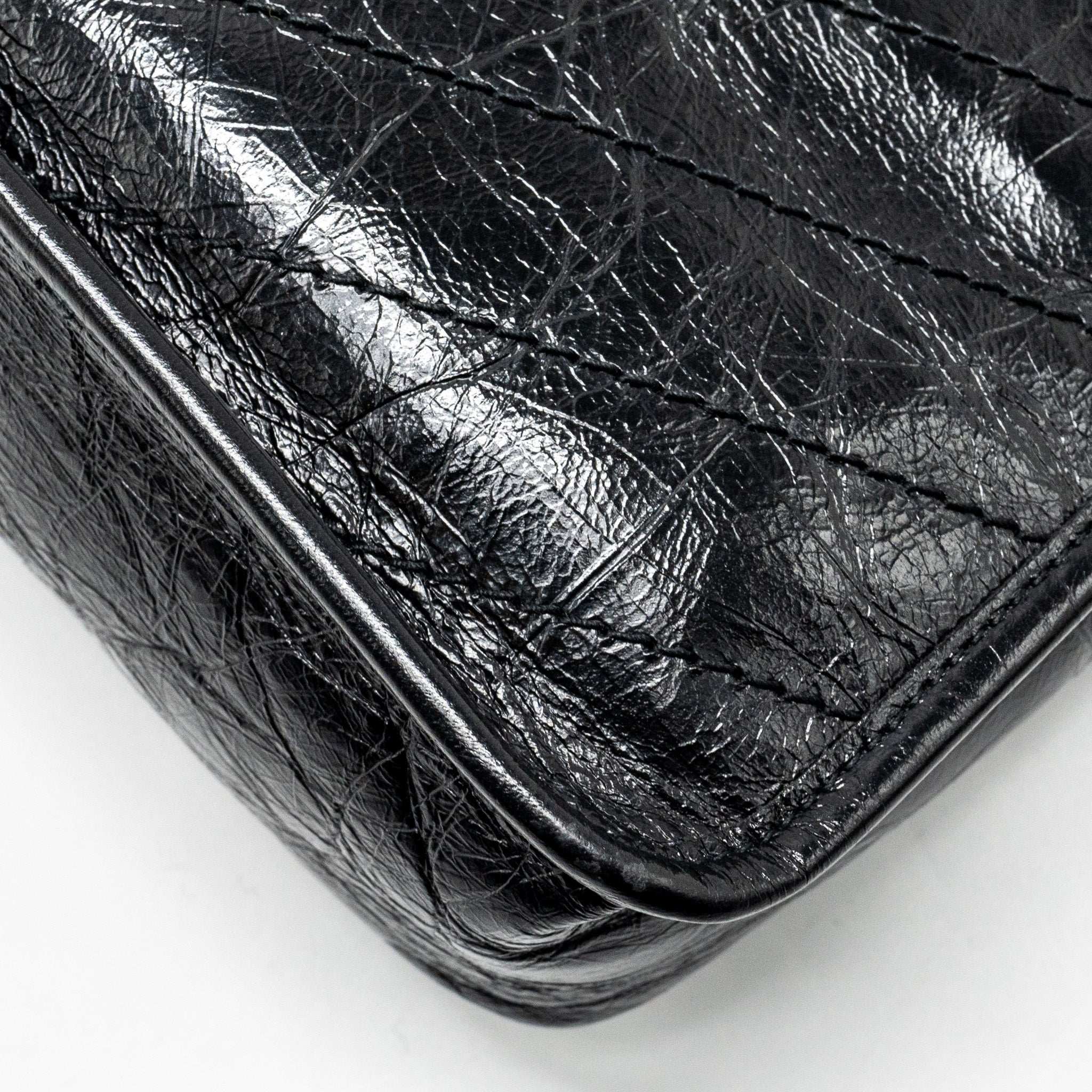 SAINT LAURENT BABY NIKI LEATHER BLACK SHW