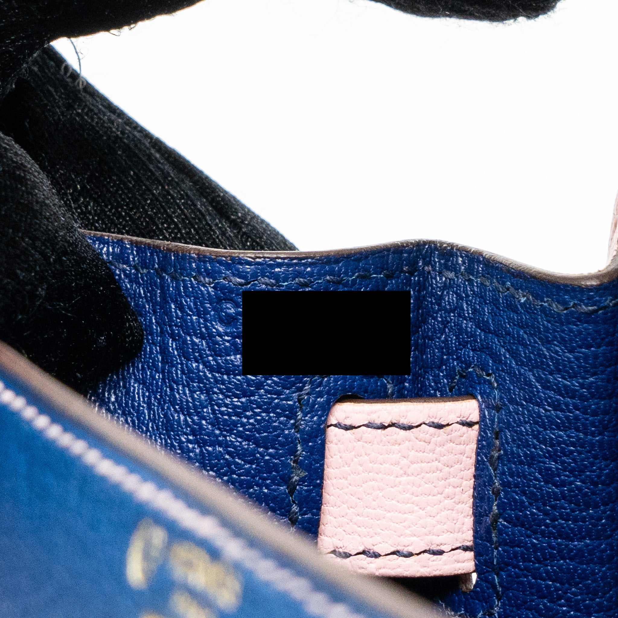 HERMES KELLY 28 SPECIAL ORDER CHEVRE MYSORE BLUE SAPPHIRE / ROSE SAKURA BRUSHED GHW