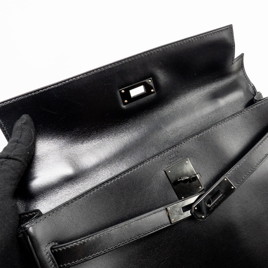 HERMES KELLY 32 BOX SO BLACK