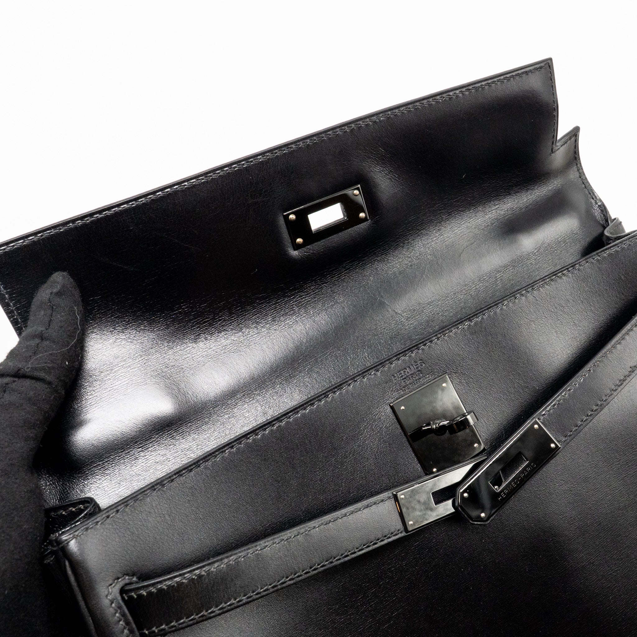 HERMES KELLY 32 BOX SO BLACK