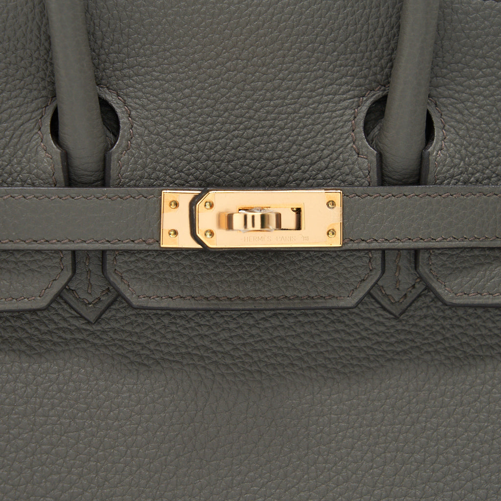 HERMES BIRKIN25 GRIS ETAIN TOGO LEATHER RGHW