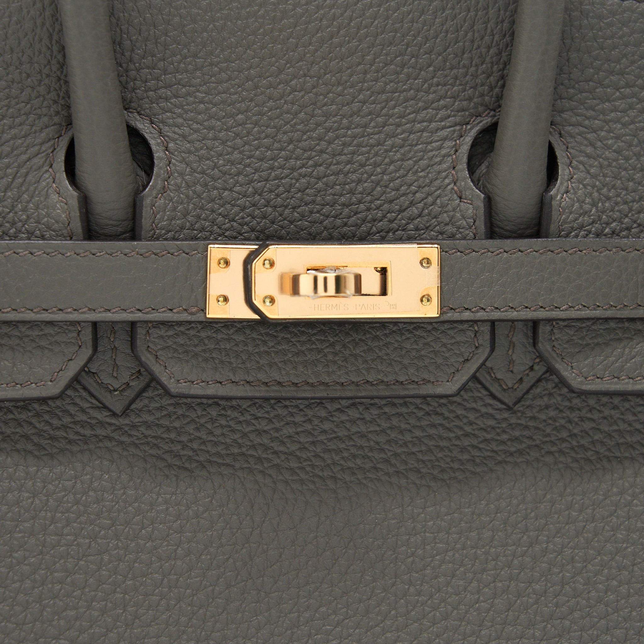 HERMES BIRKIN25 GRIS ETAIN TOGO LEATHER RGHW