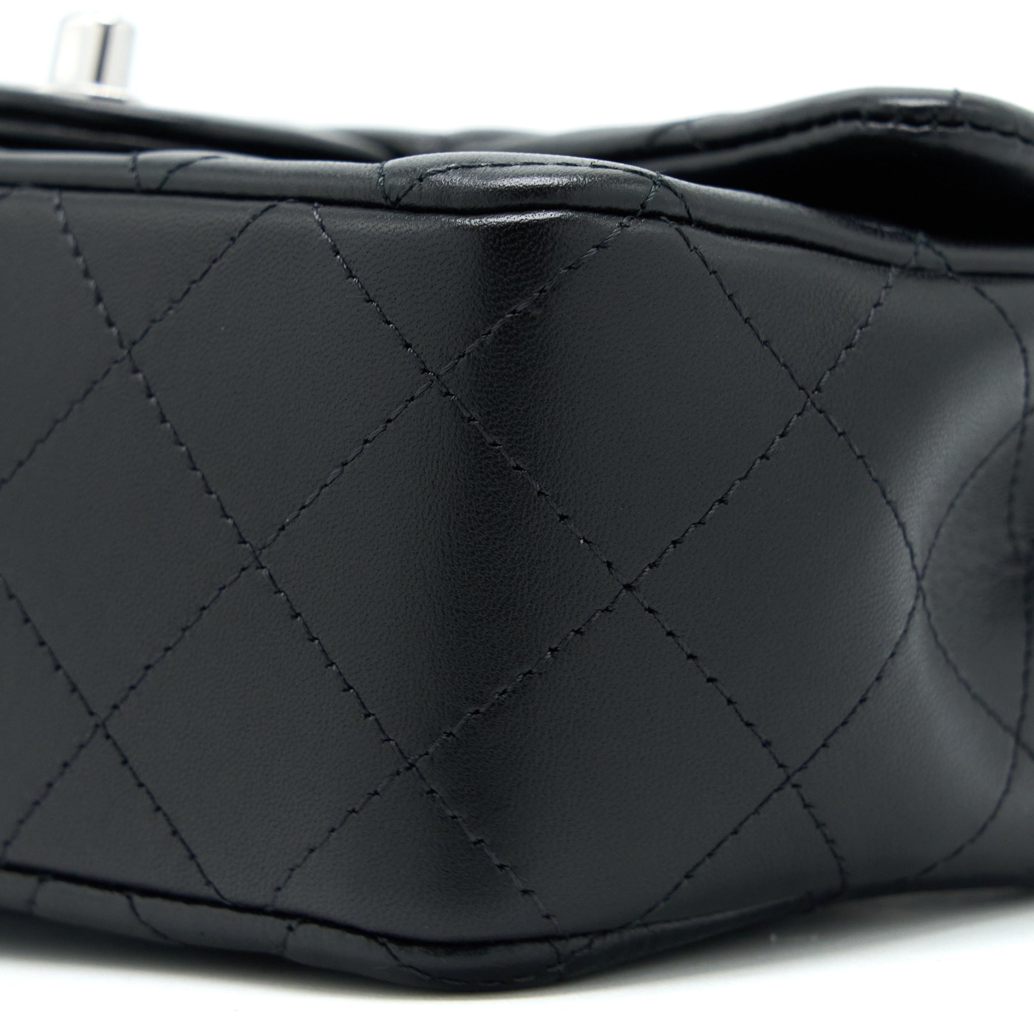 CHANEL MINI RECTANGULAR LAMBSKIN BLACK SHW(MICROCHIP)