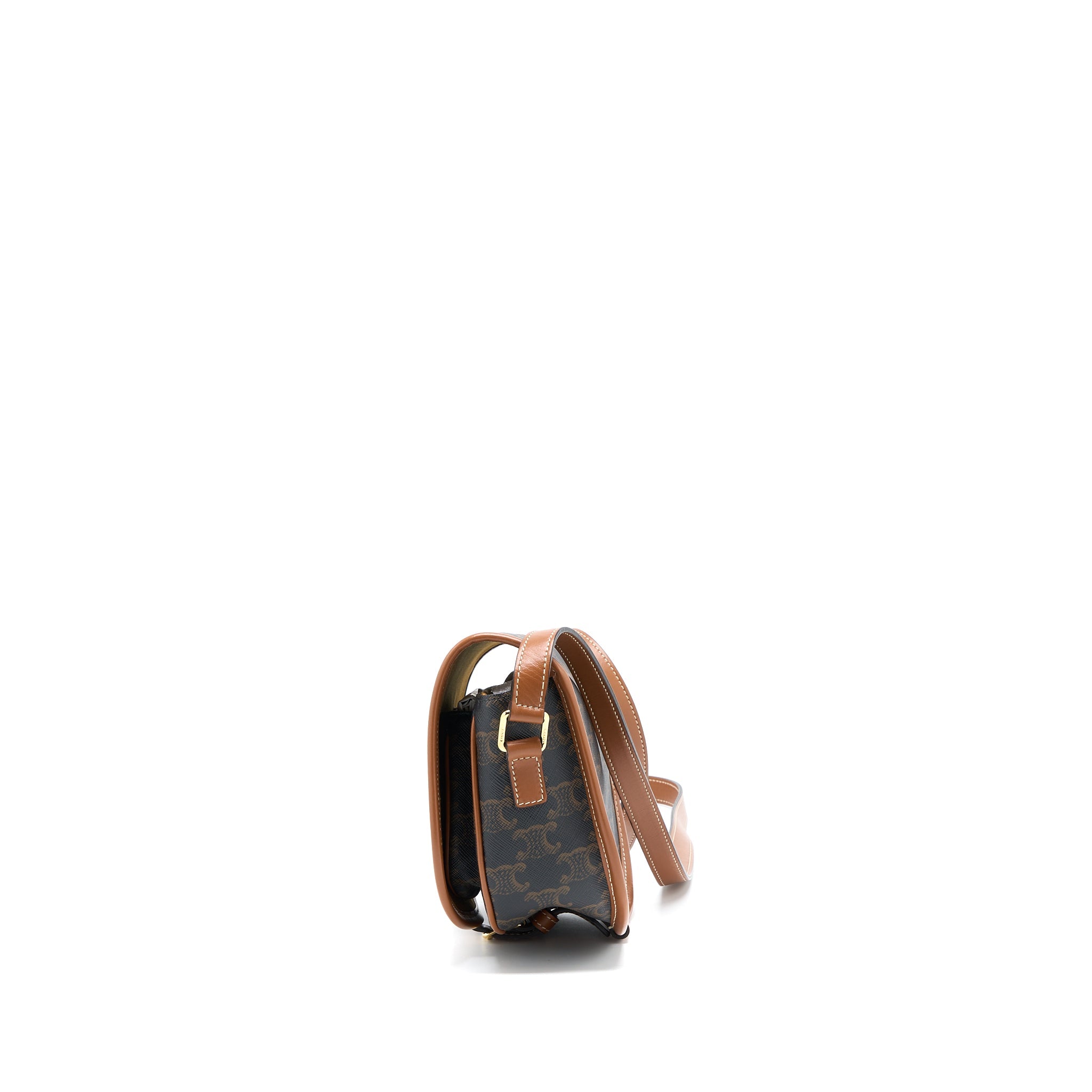 CELINE FOLCO MEDIUM TRIOMPHE CANVAS BAG GHW