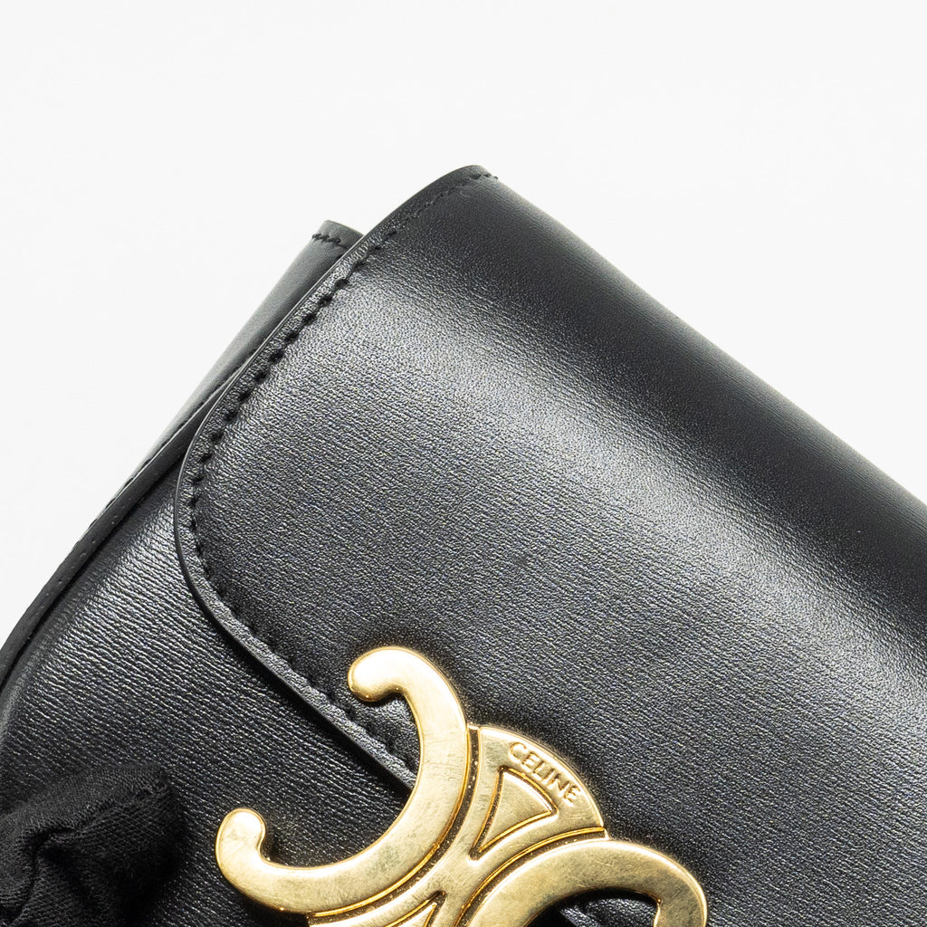 CELINE MINI CLAUDE CALFSKIN BLACK GHW