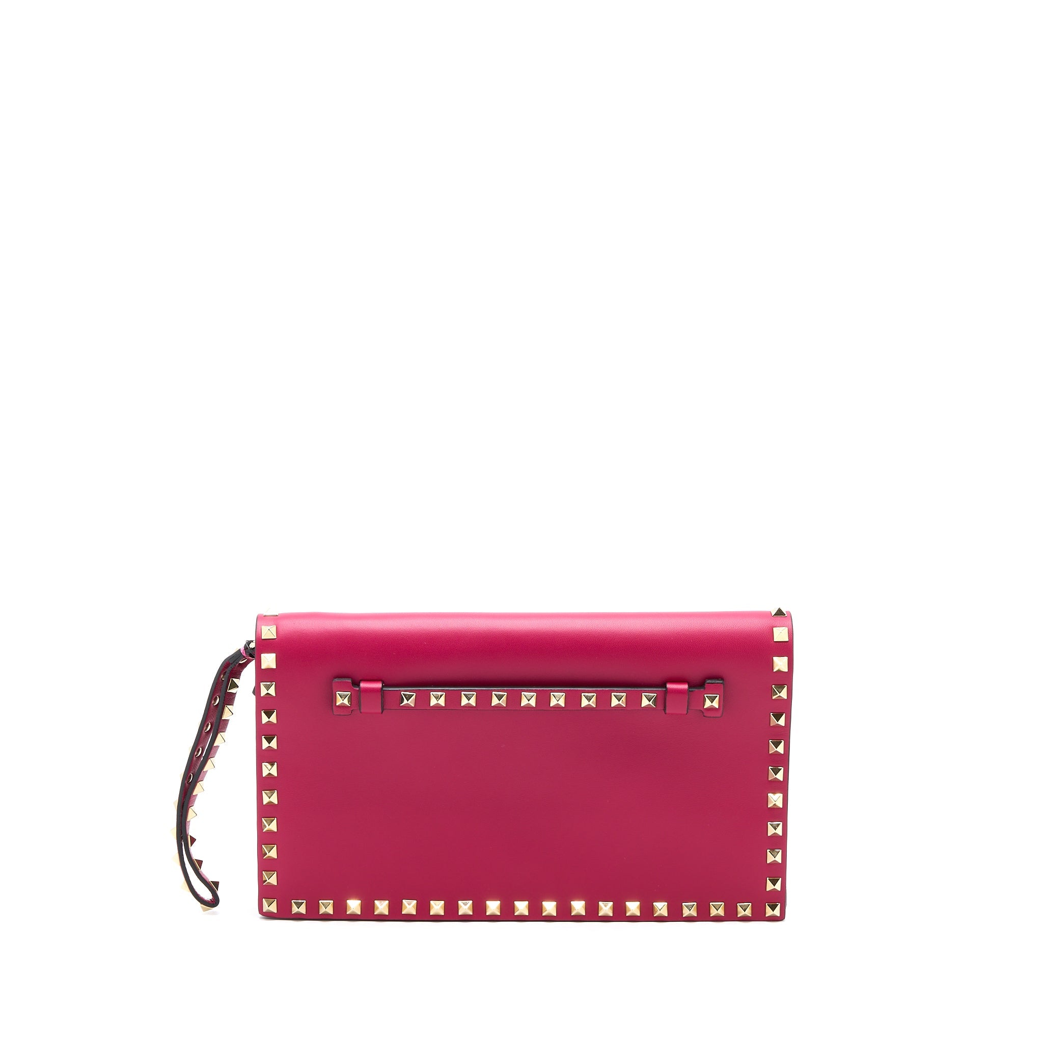 VALENTINO ROCKSTUD CLUTCH RED GHW