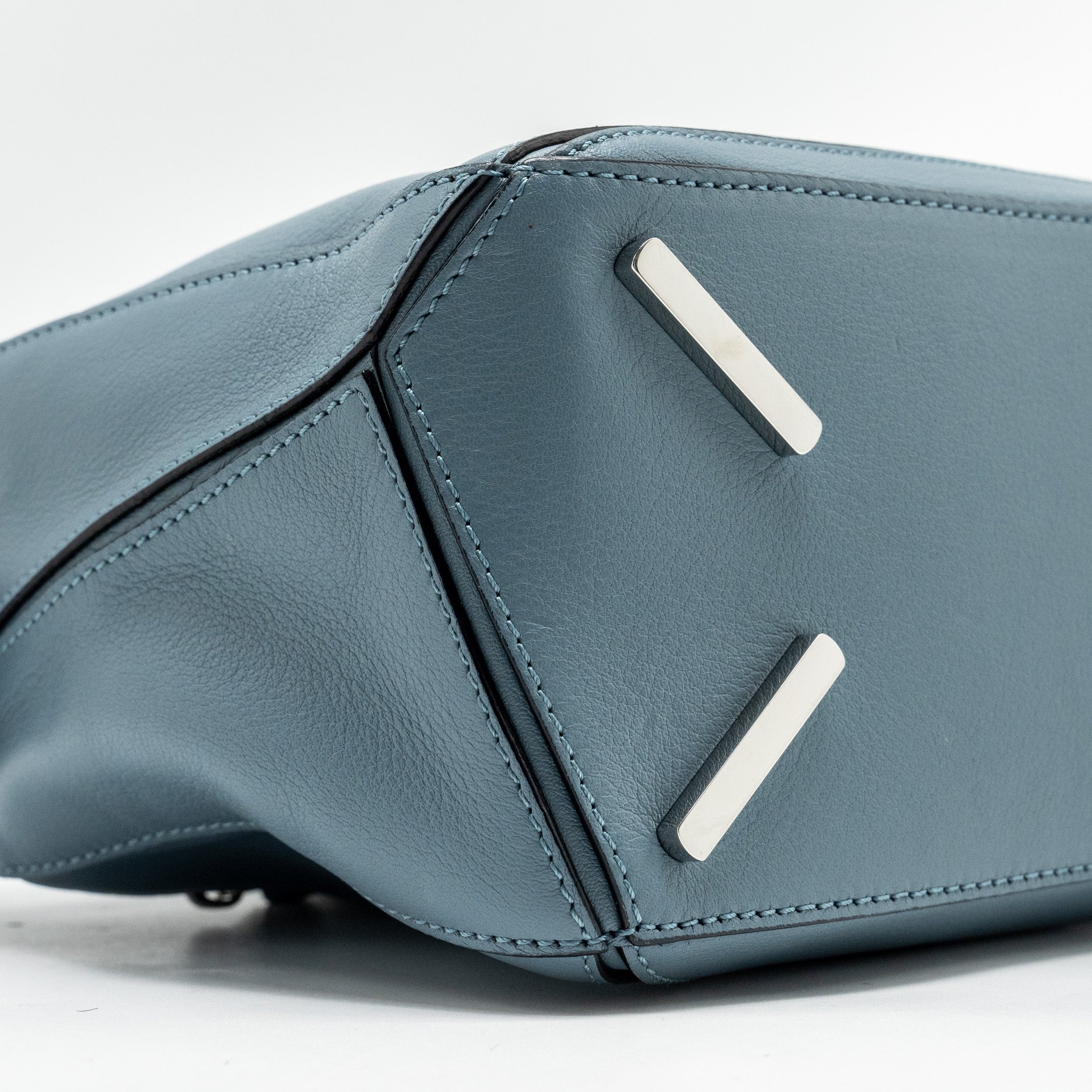 LOEWE SMALL PUZZLE BAG CALFSKIN LIGHT BLUE SHW