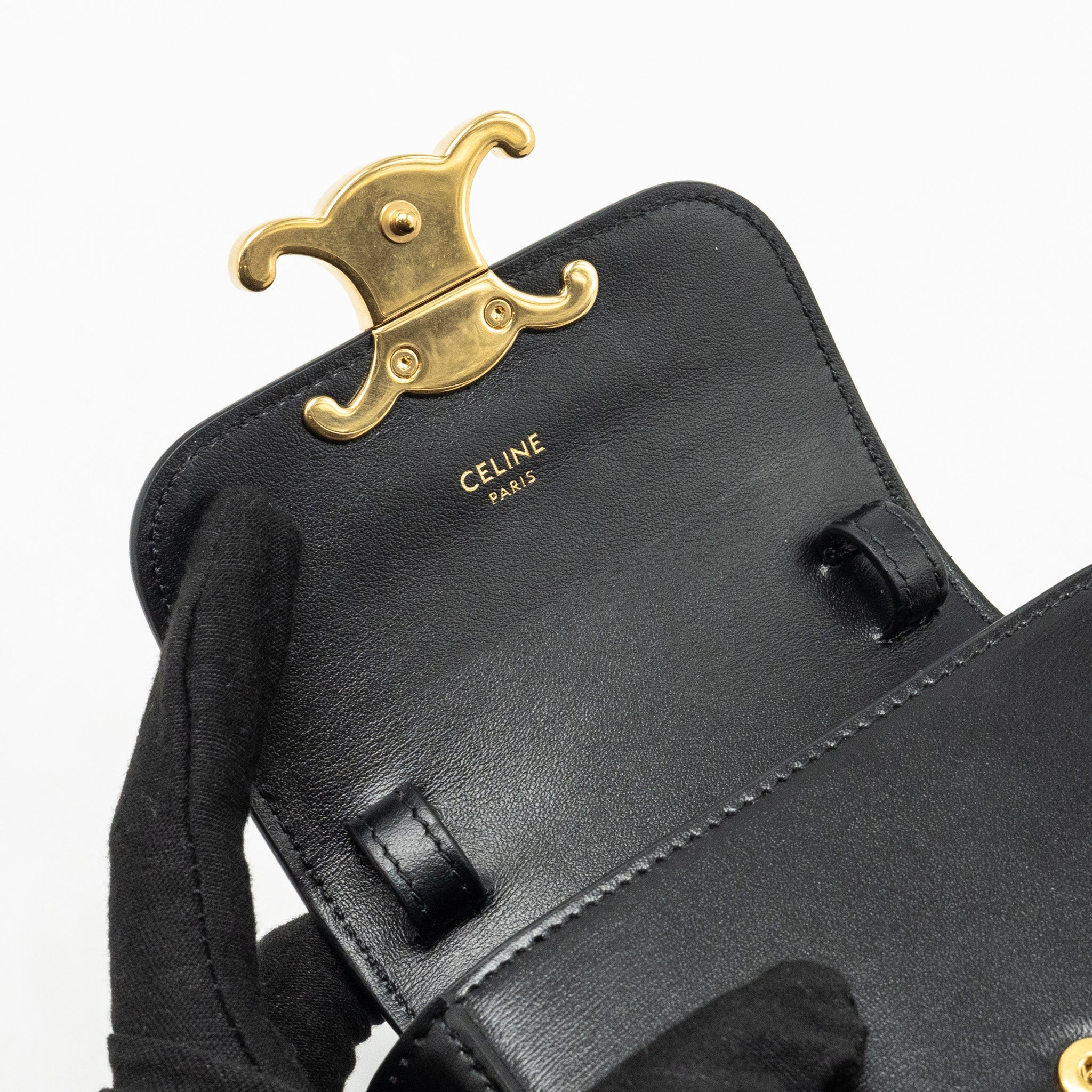 CELINE MINI CLAUDE CALFSKIN BLACK GHW