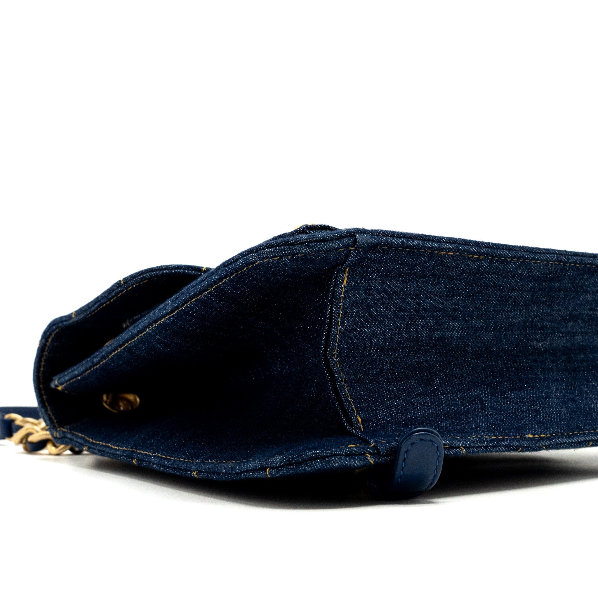 CHANEL 23S FLAP BACKPACK DENIM BLUE BRUSHED GHW (MICROCHIP)
