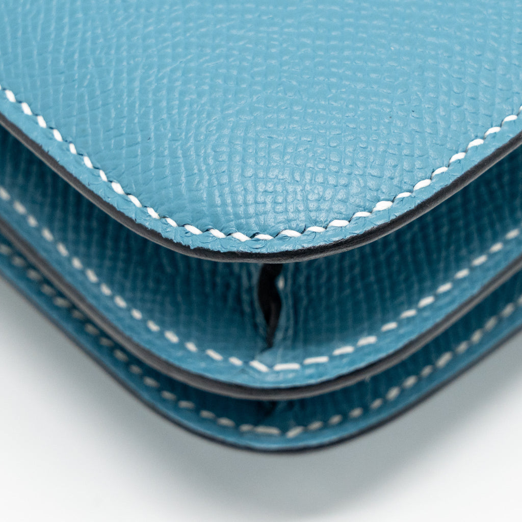 HERMES MINI CONSTANCE EPSOM D2 NEW BLUE JEAN GHW