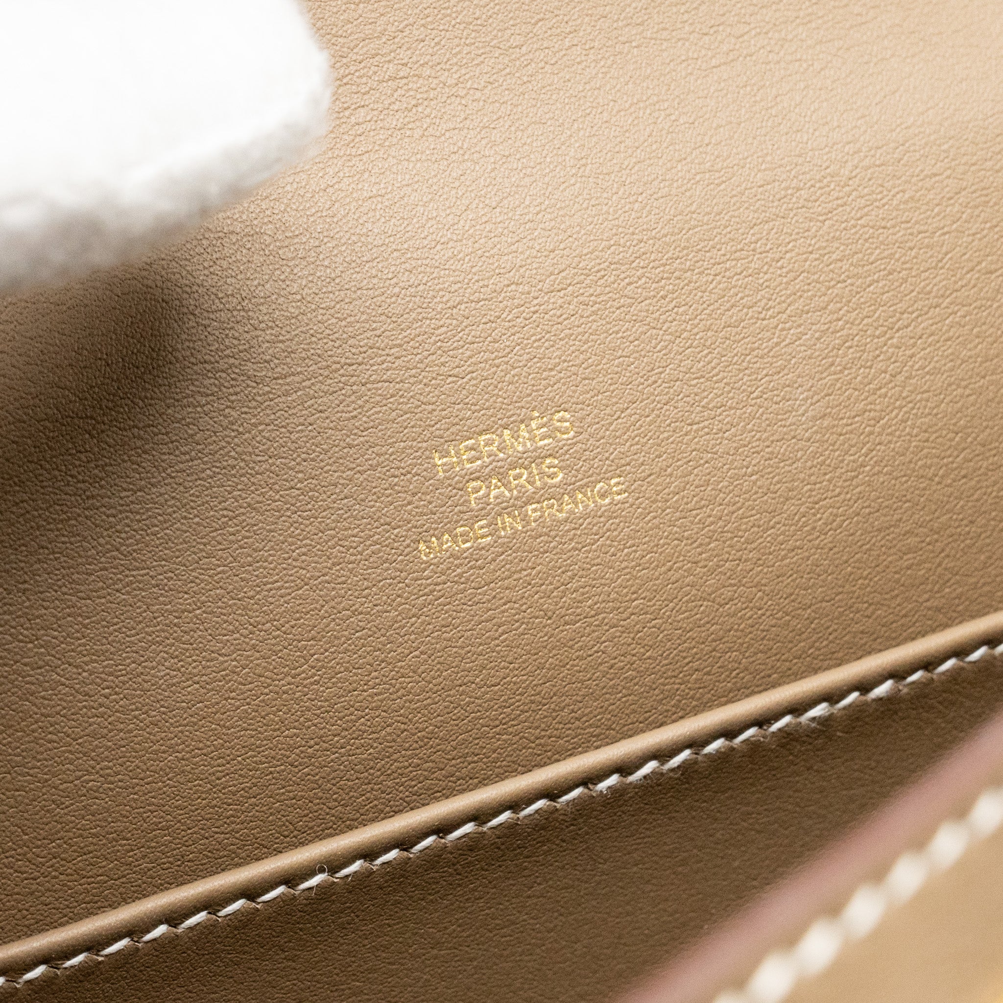 HERMES KELLY POCHETTE SWIFT ETOUPE GHW