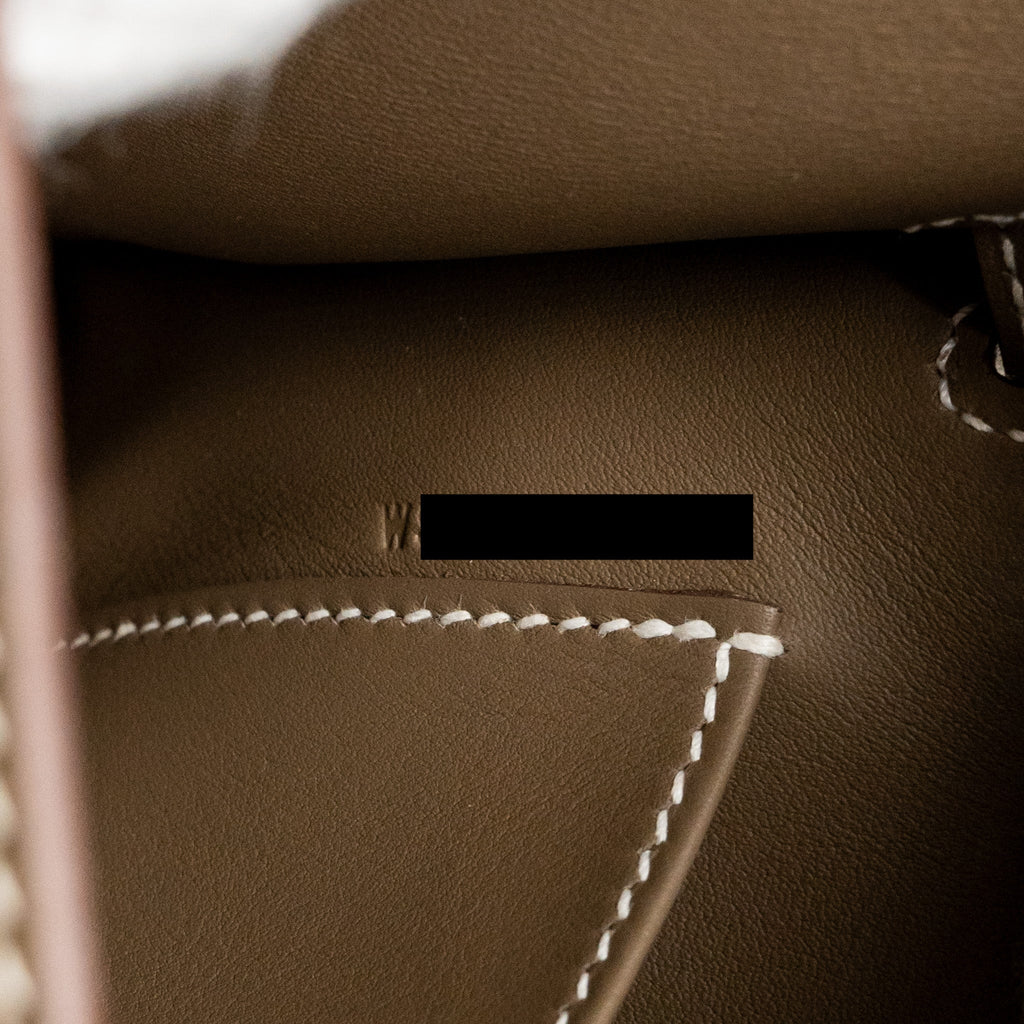 HERMES KELLY POCHETTE SWIFT ETOUPE GHW