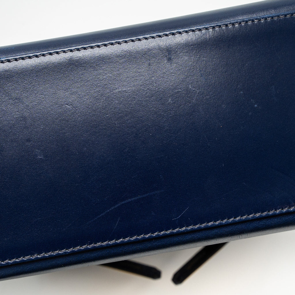 HERMES KELLY 32 BOX DARK BLUE GHW CIRCLE Z