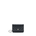 CHANEL MINI WALLET ON CHAIN CAVIAR BLACK SHW