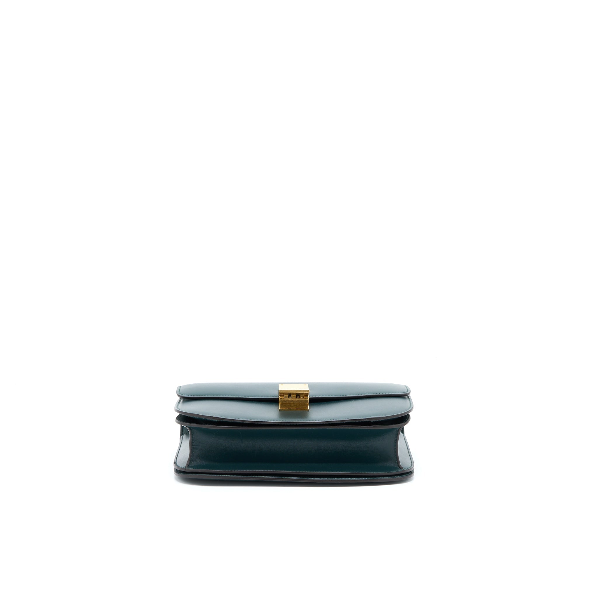 CELINE MEDIUM CLASSIC BOX BAG CALFSKIN GREEN GHW