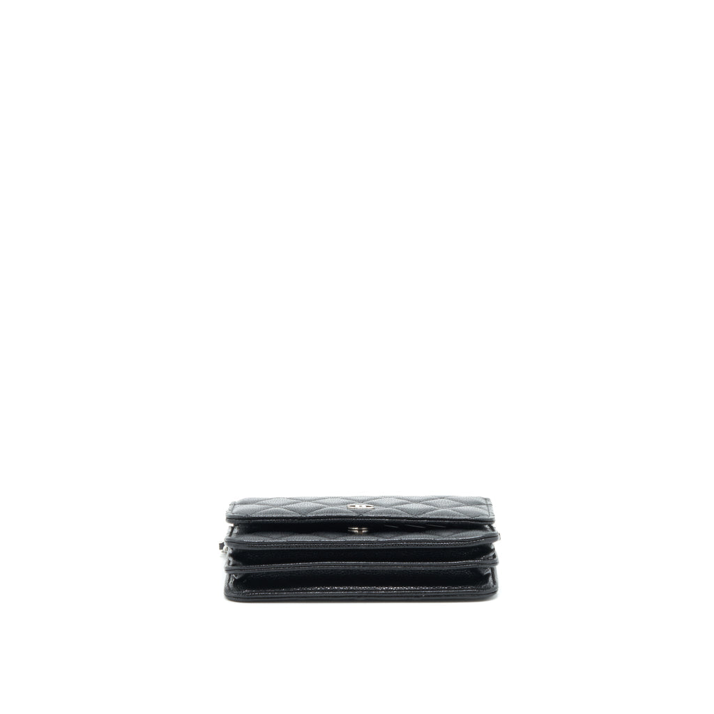 CHANEL MINI WALLET ON CHAIN CAVIAR BLACK SHW