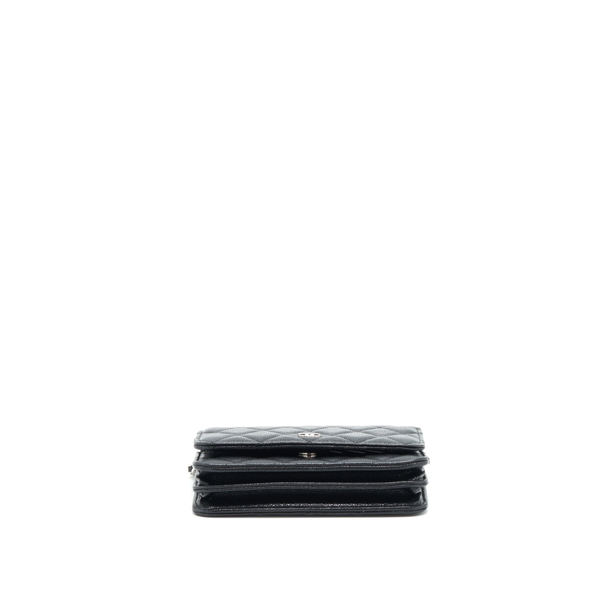 CHANEL MINI WALLET ON CHAIN CAVIAR BLACK SHW