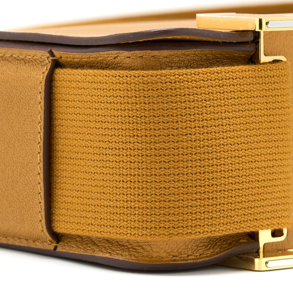 HERMES GETA CHEVRE MYSORE CARAMEL GHW