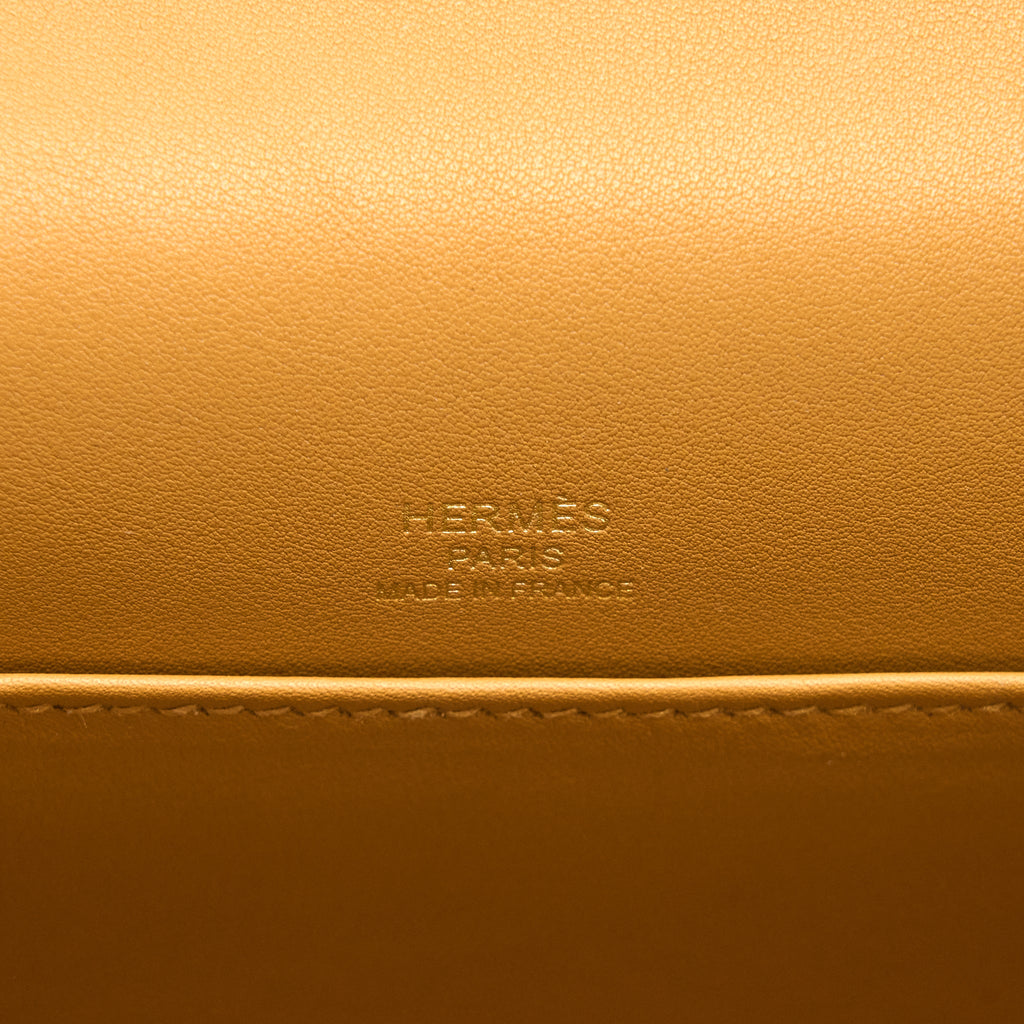 HERMES GETA CHEVRE MYSORE CARAMEL GHW