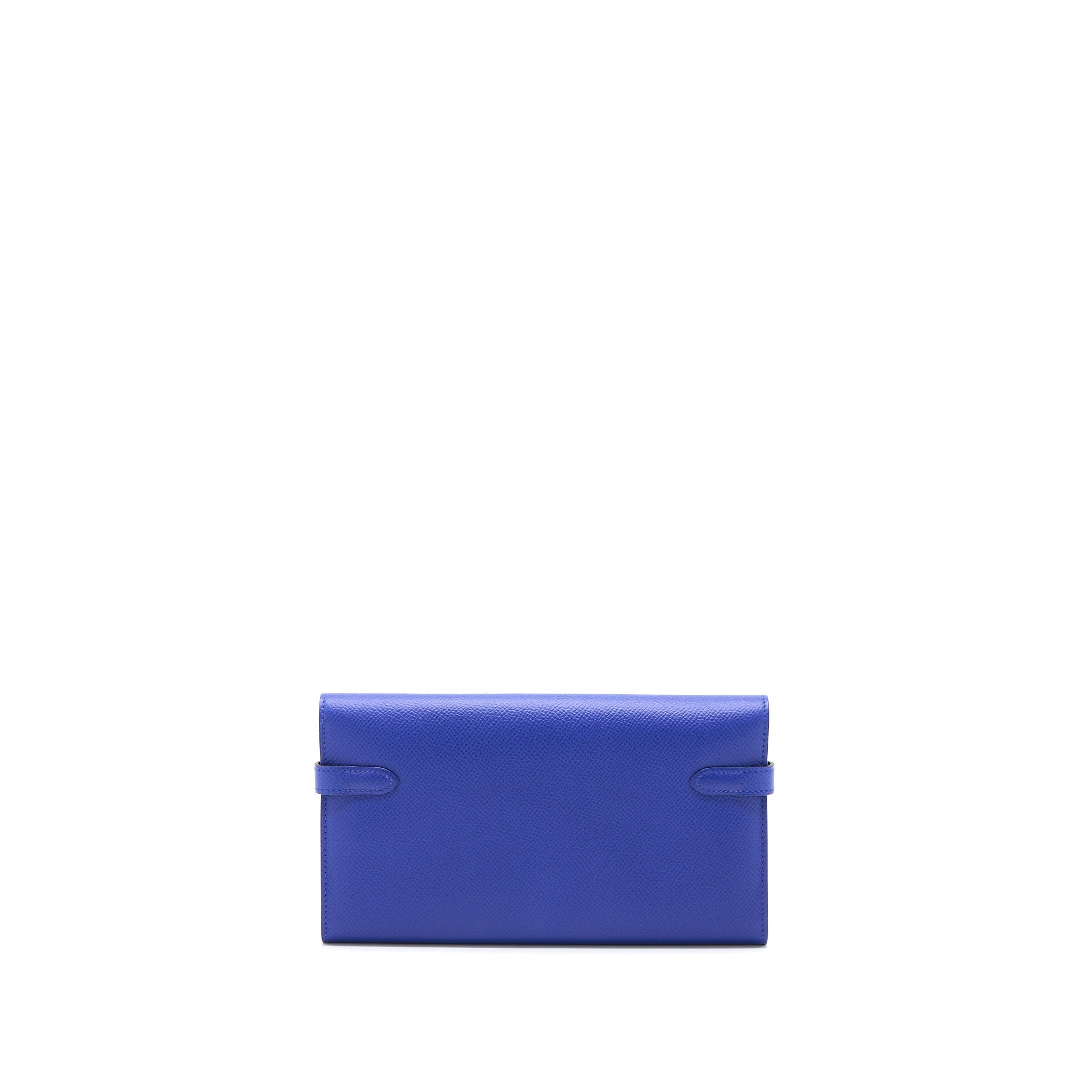 HERMES KELLY LONG WALLET EPSOM BLUE ELECTRIC SHW