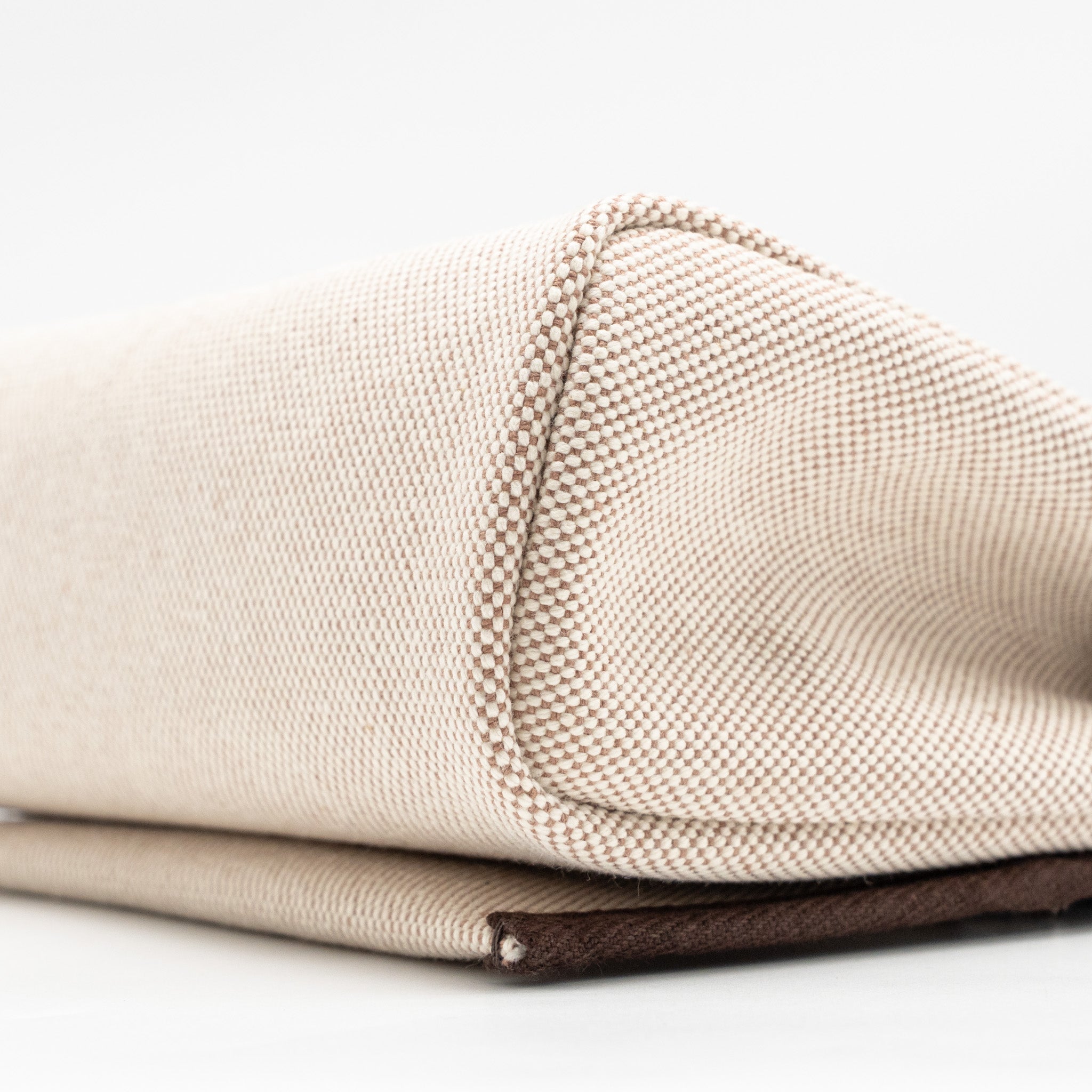HERMES HERBAG MINI CANVAS/HUNTER LEATHER ECRU-BEIGE/EBENE SHW