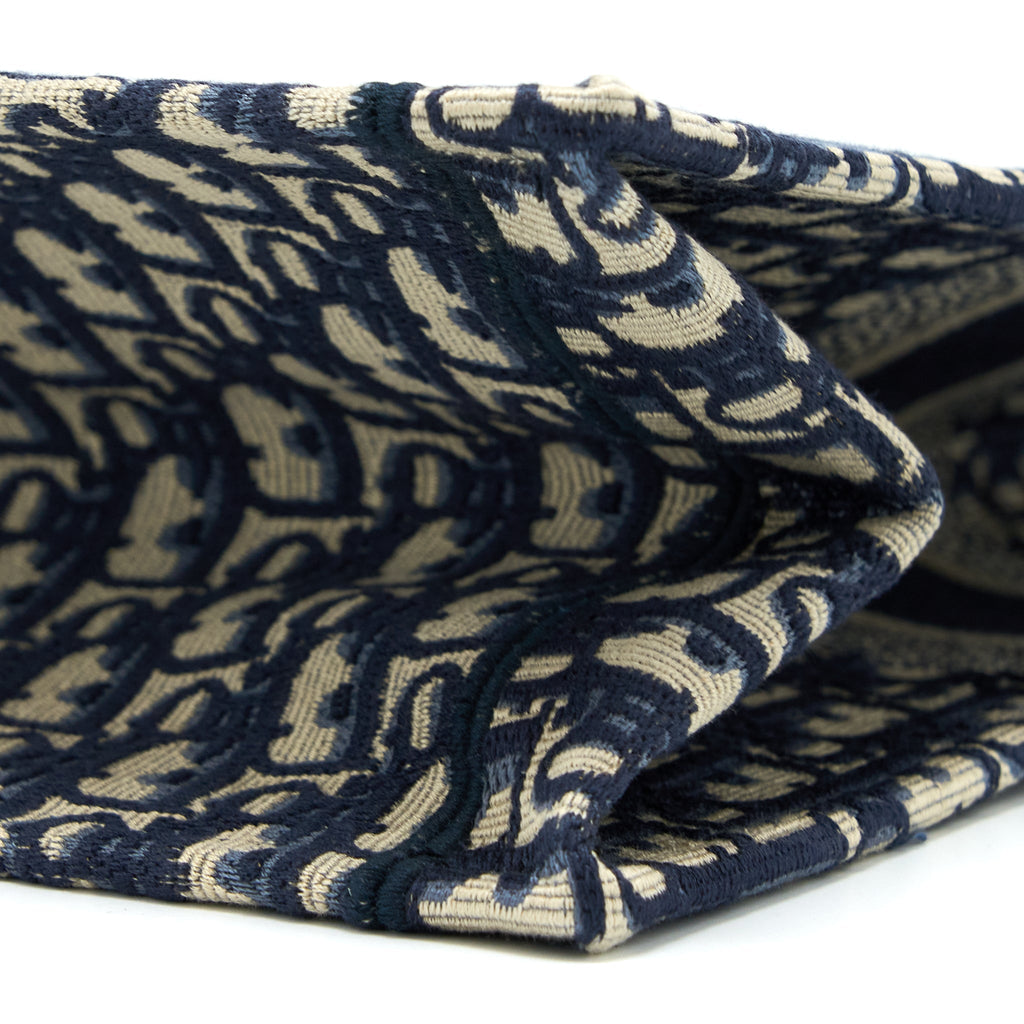 DIOR LARGE BOOK TOTE BLUE OBLIQUE JACQUARD