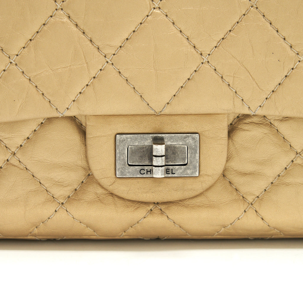 CHANEL 2.55 REISSUE 226 DOUBLE FLAP BAG RUTHENIUM HARDWARE