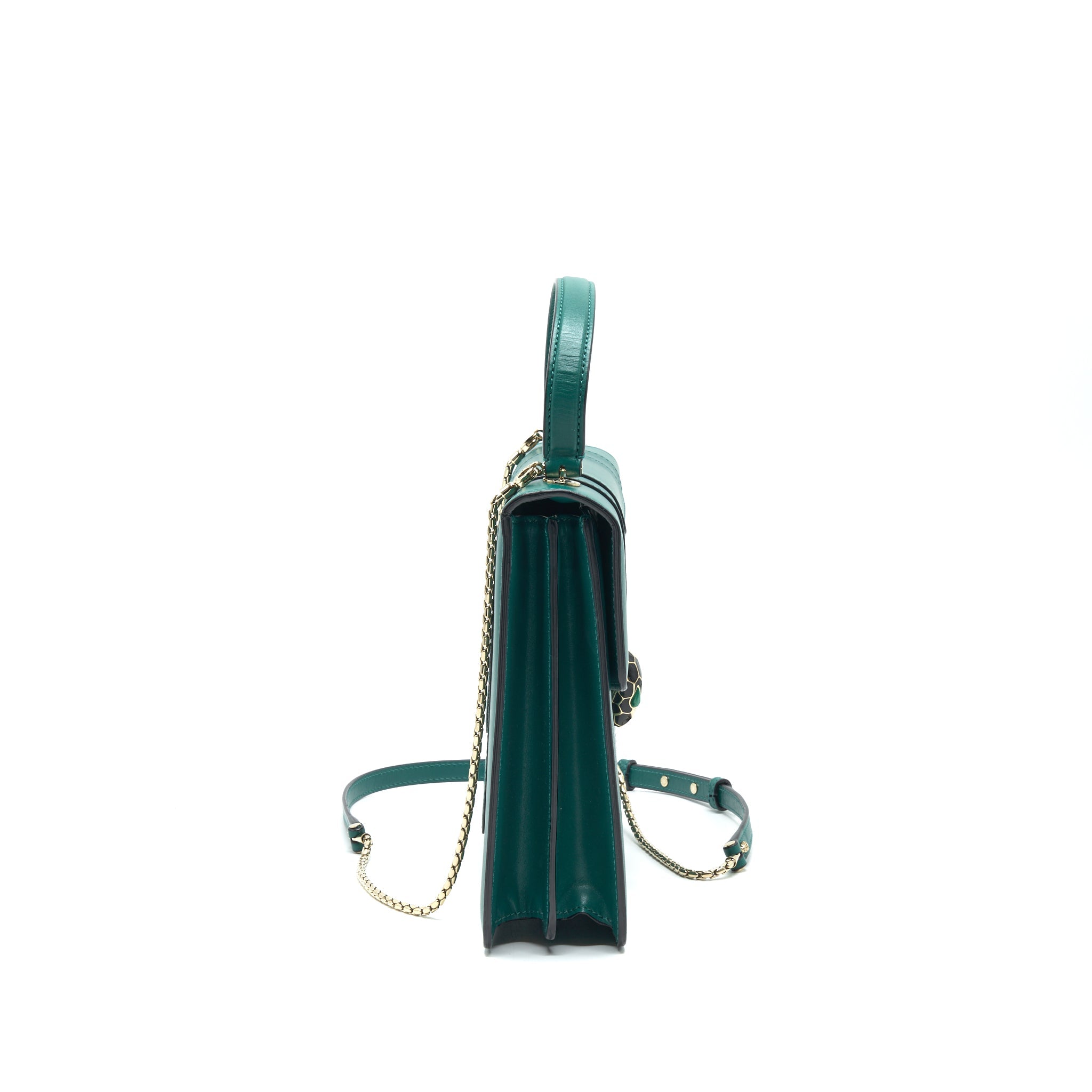BVLGARI TOP HANDLE SERPENTI FOREVER BAG GREEN