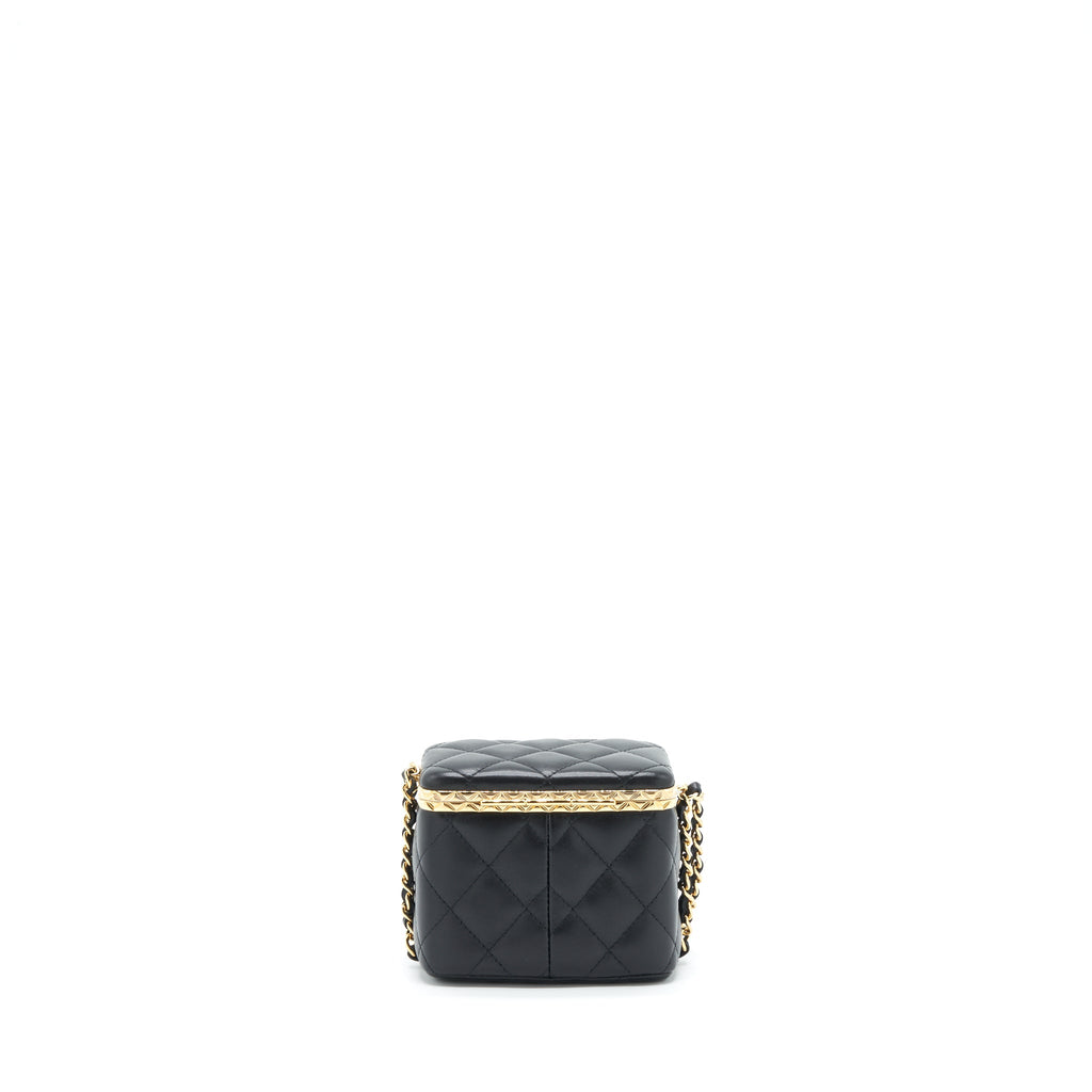 CHANEL 22S SMALL CLIC FLAP VANITY WITH CHAIN LAMBSKIN BLACK LGHW