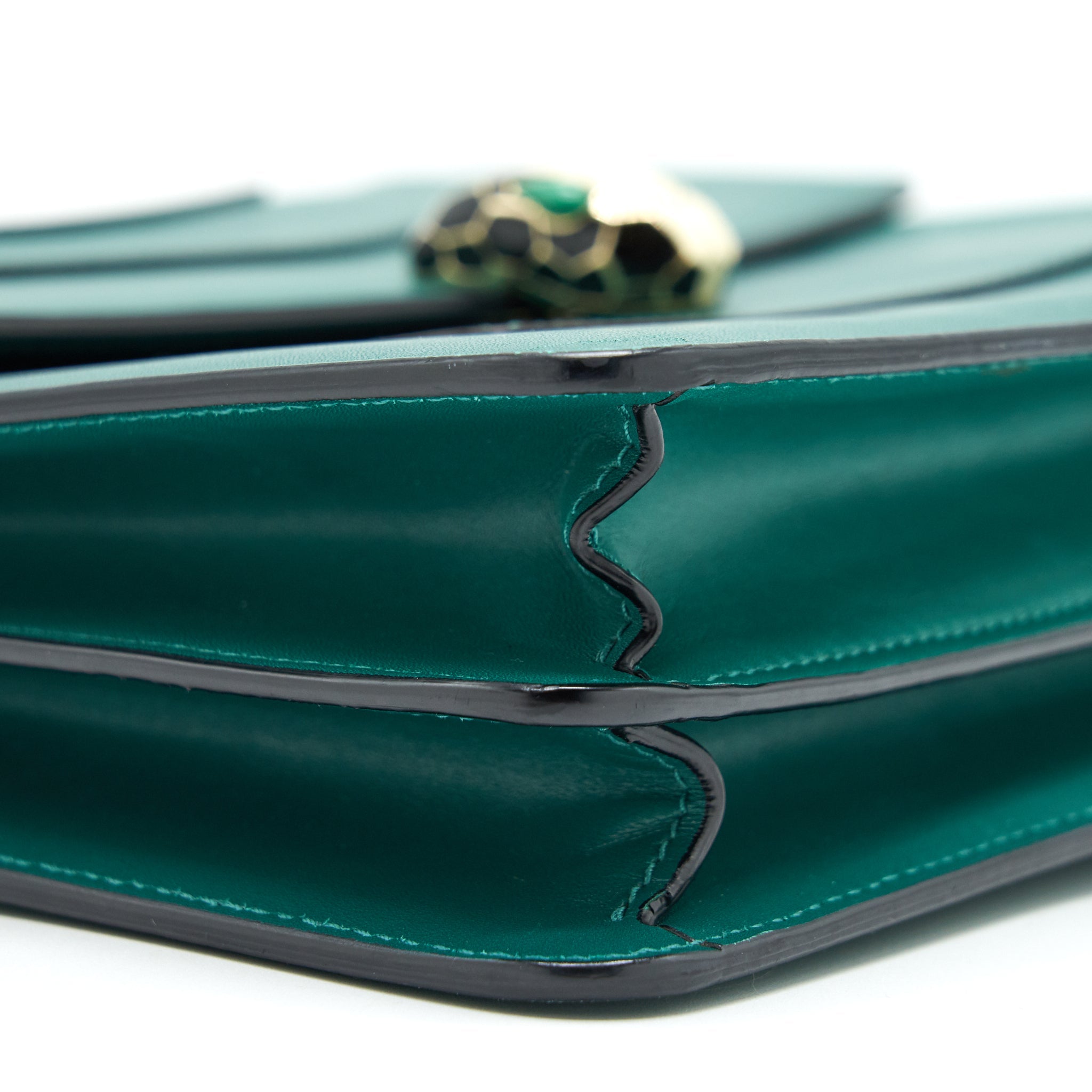 BVLGARI TOP HANDLE SERPENTI FOREVER BAG GREEN