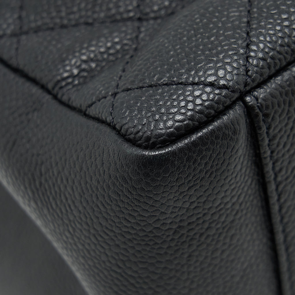 CHANEL GRAND SHOPPING TOTE BAG CAVIAR BLACK GHW