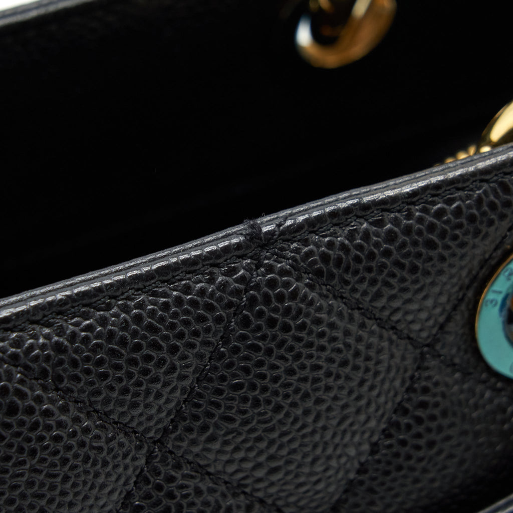 CHANEL GRAND SHOPPING TOTE BAG CAVIAR BLACK GHW