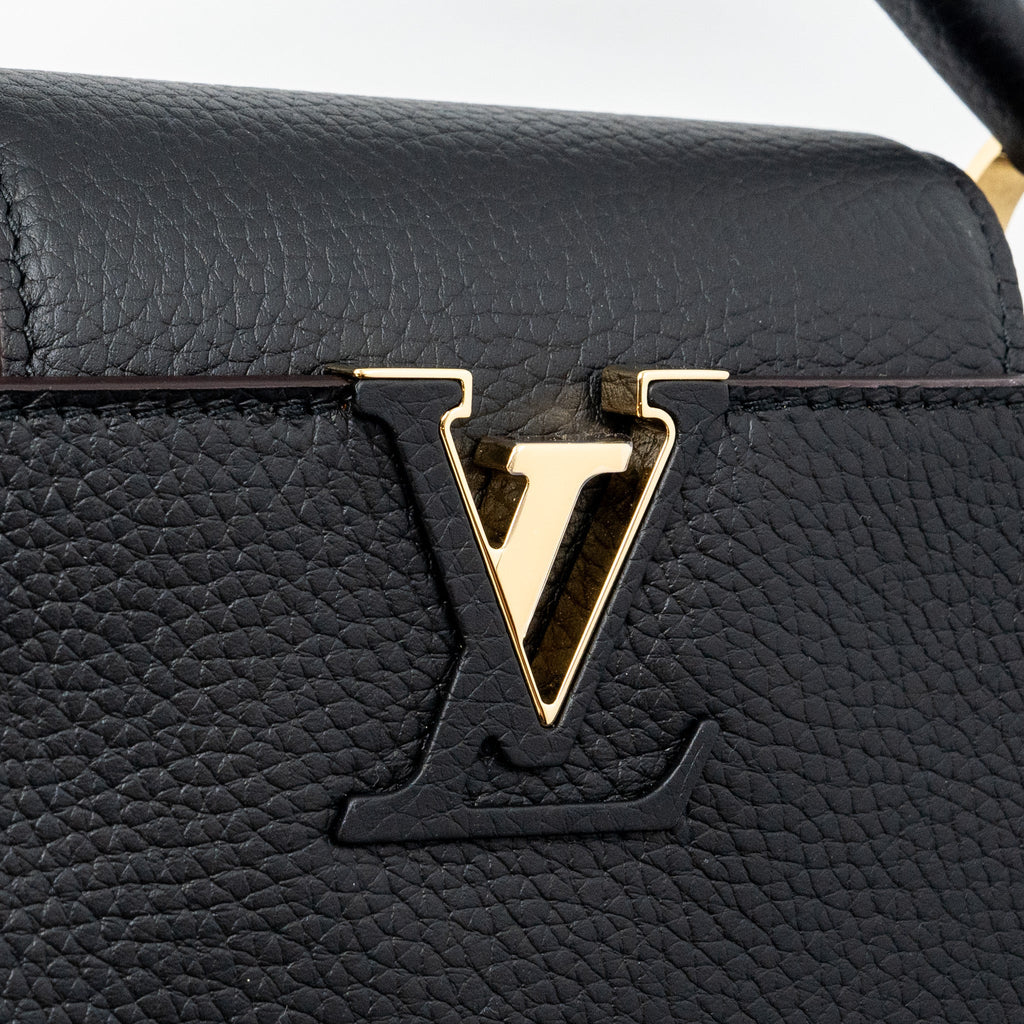 LOUIS VUITTON CAPUCINES BB TAURILLON BLACK GHW(NEW VERSION)