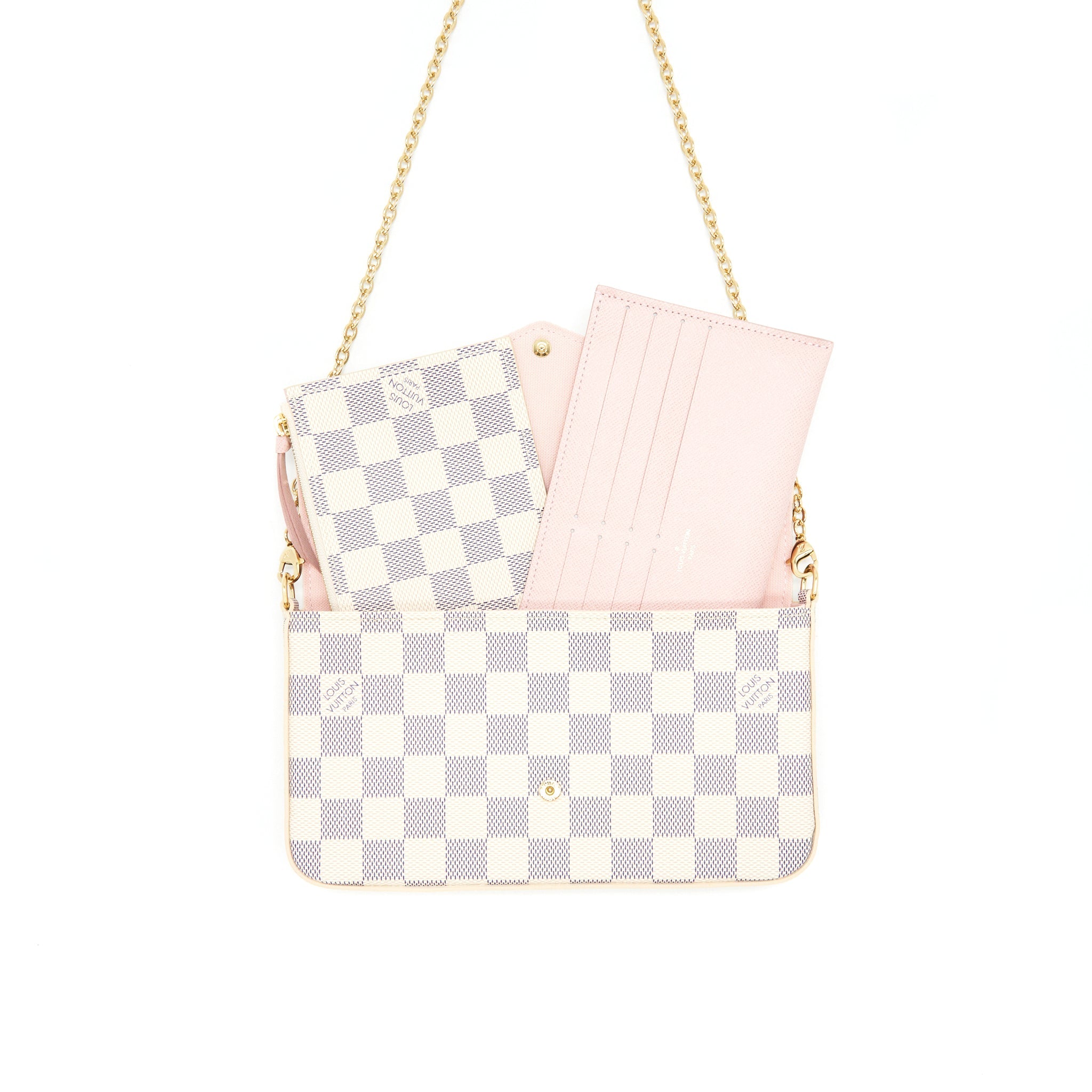LOUIS VUITTON FELICIE POCHETTE DAMIER AZUR CANVAS