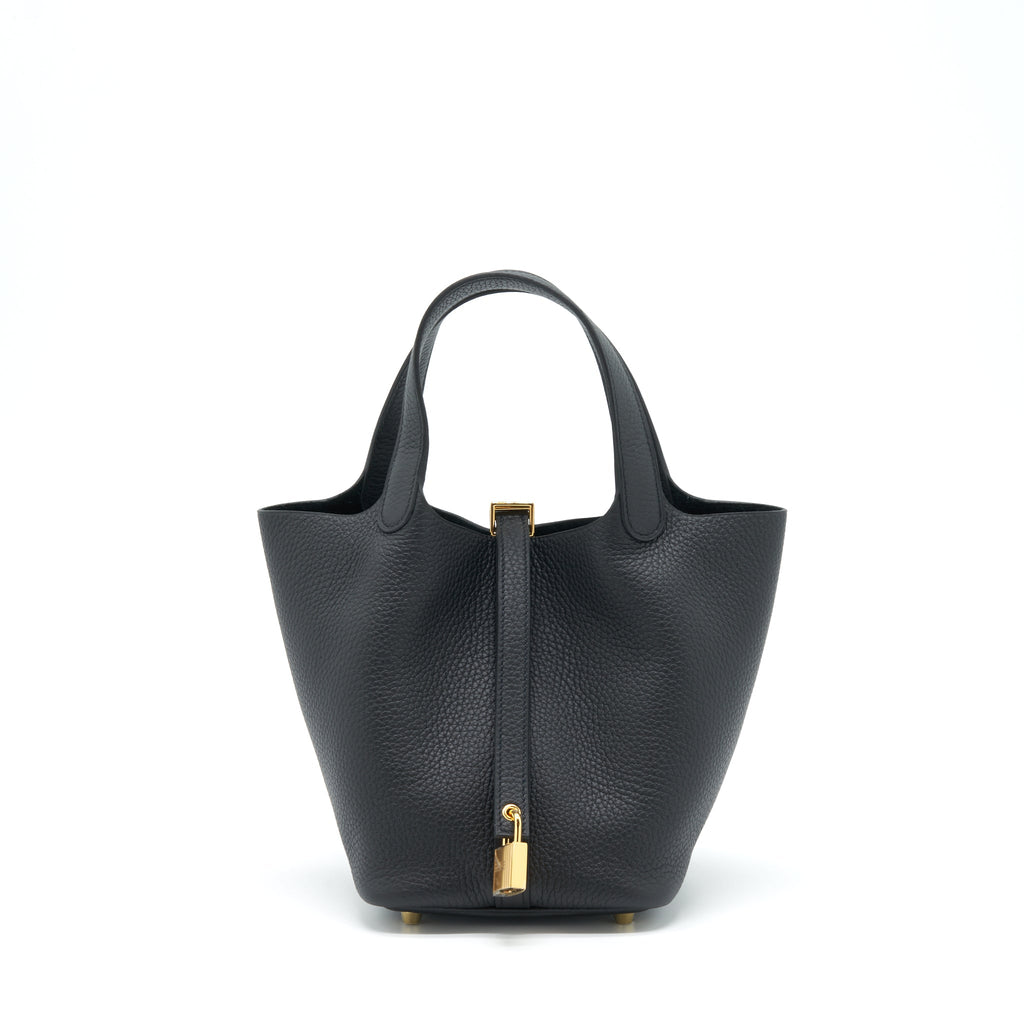 HERMES PICOTIN 18 CLEMENCE BLACK GHW