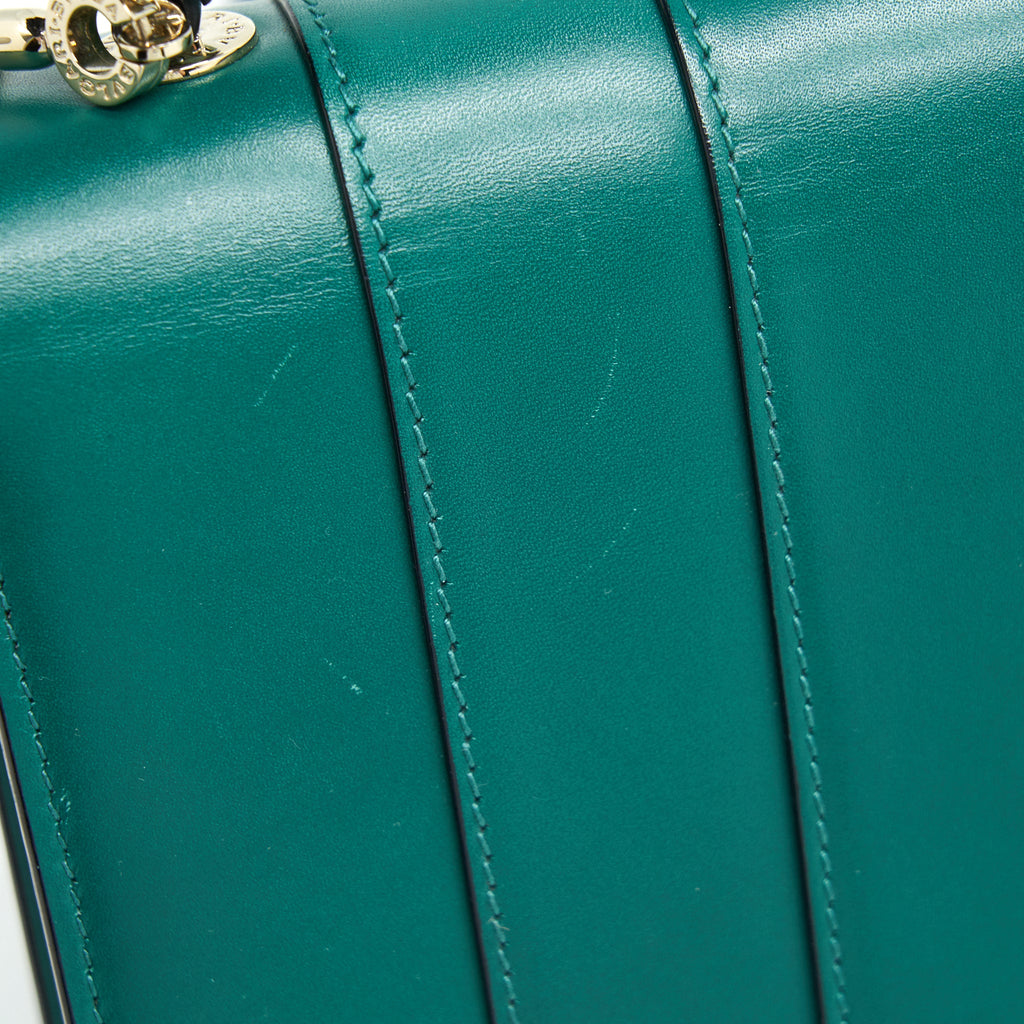 BVLGARI TOP HANDLE SERPENTI FOREVER BAG GREEN