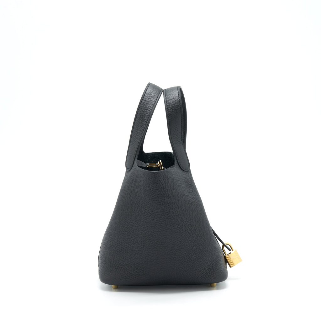 HERMES PICOTIN 18 CLEMENCE BLACK GHW