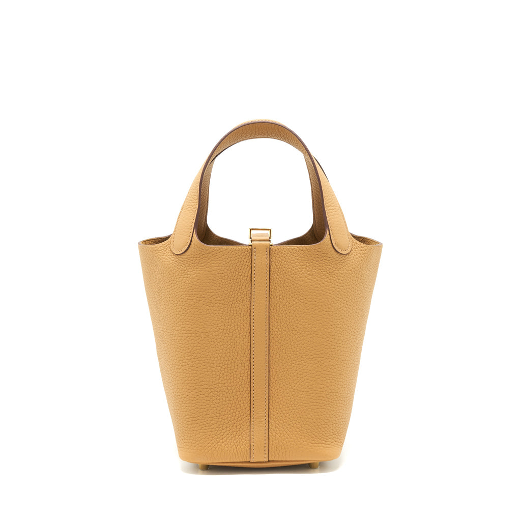 HERMES PICOTIN 18 LOCK BAG 4Z BISCUIT GHW