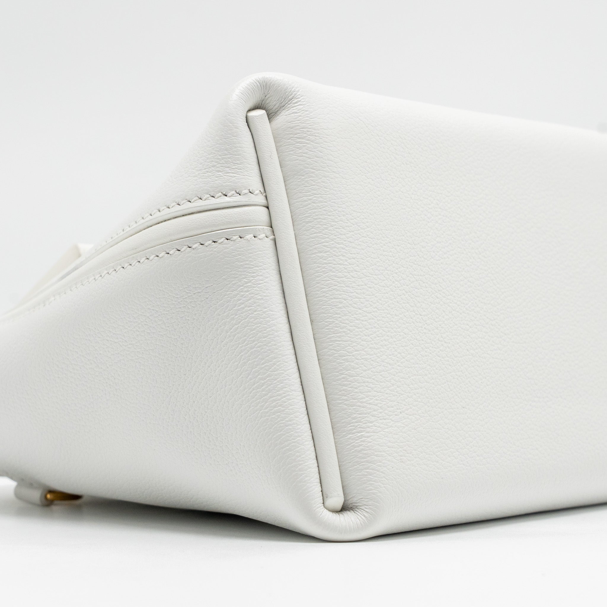 HERMES MINI 2424 24/24-21 BAG EVERCOLOR/SWIFT NEW WHITE GHW
