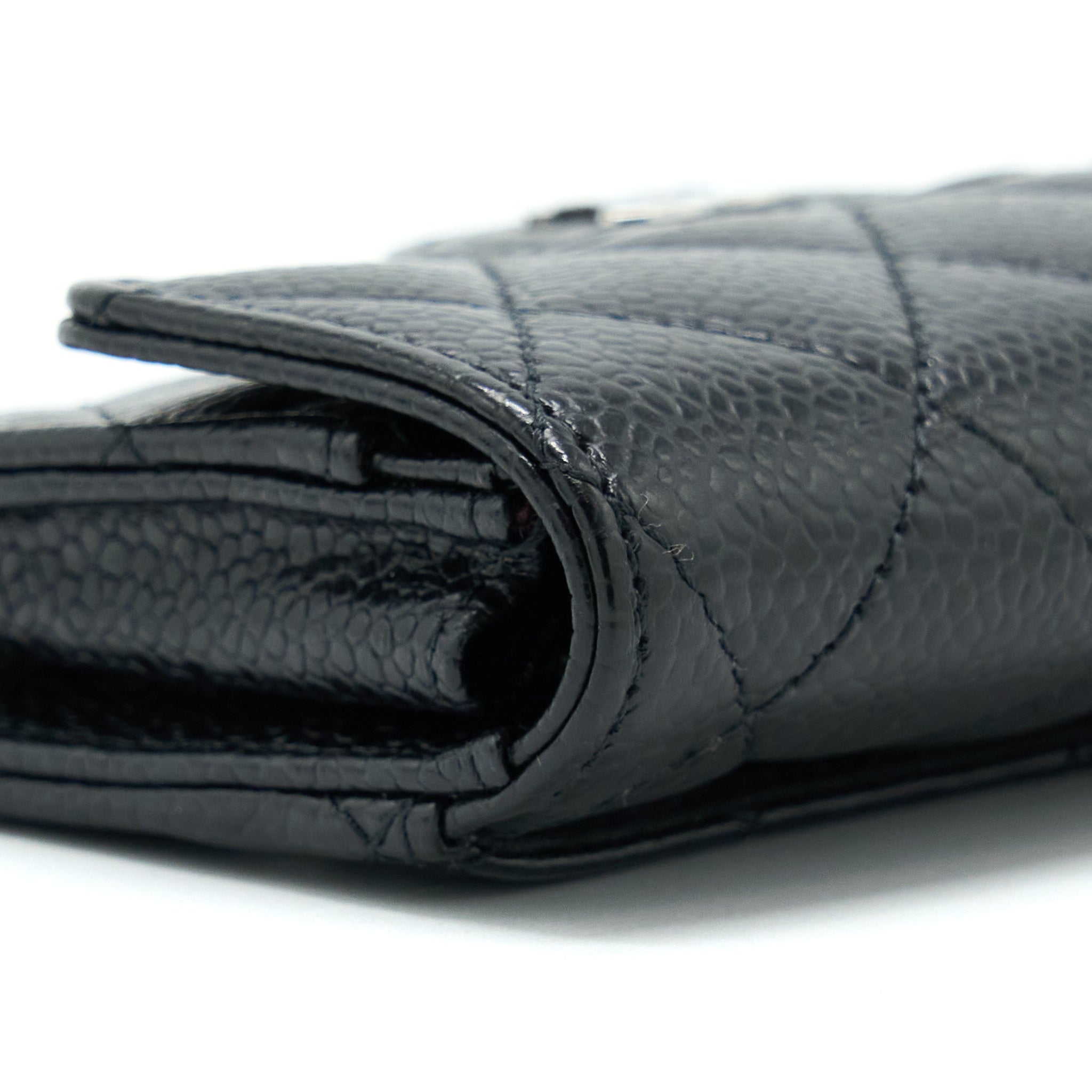 CHANEL CLASSIC FLAP CARD HOLDER CAVIAR BLACK SHW