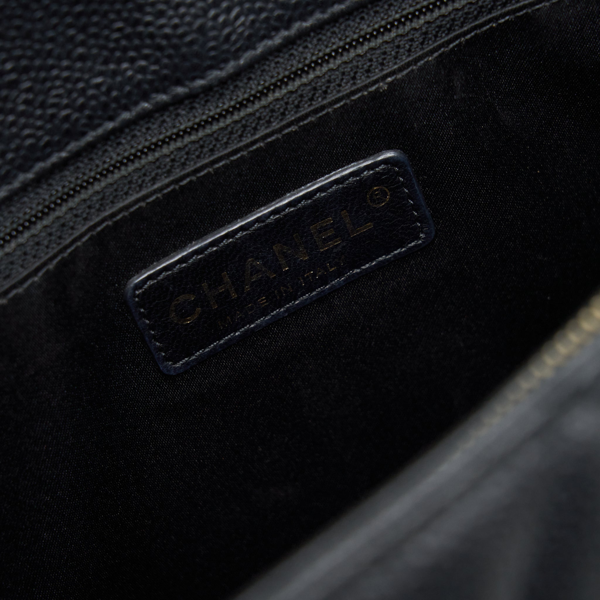CHANEL GRAND SHOPPING TOTE BAG CAVIAR BLACK GHW