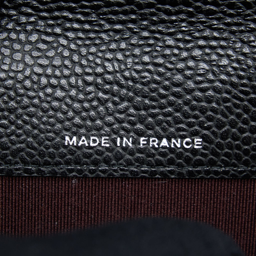 CHANEL CLASSIC FLAP CARD HOLDER CAVIAR BLACK SHW