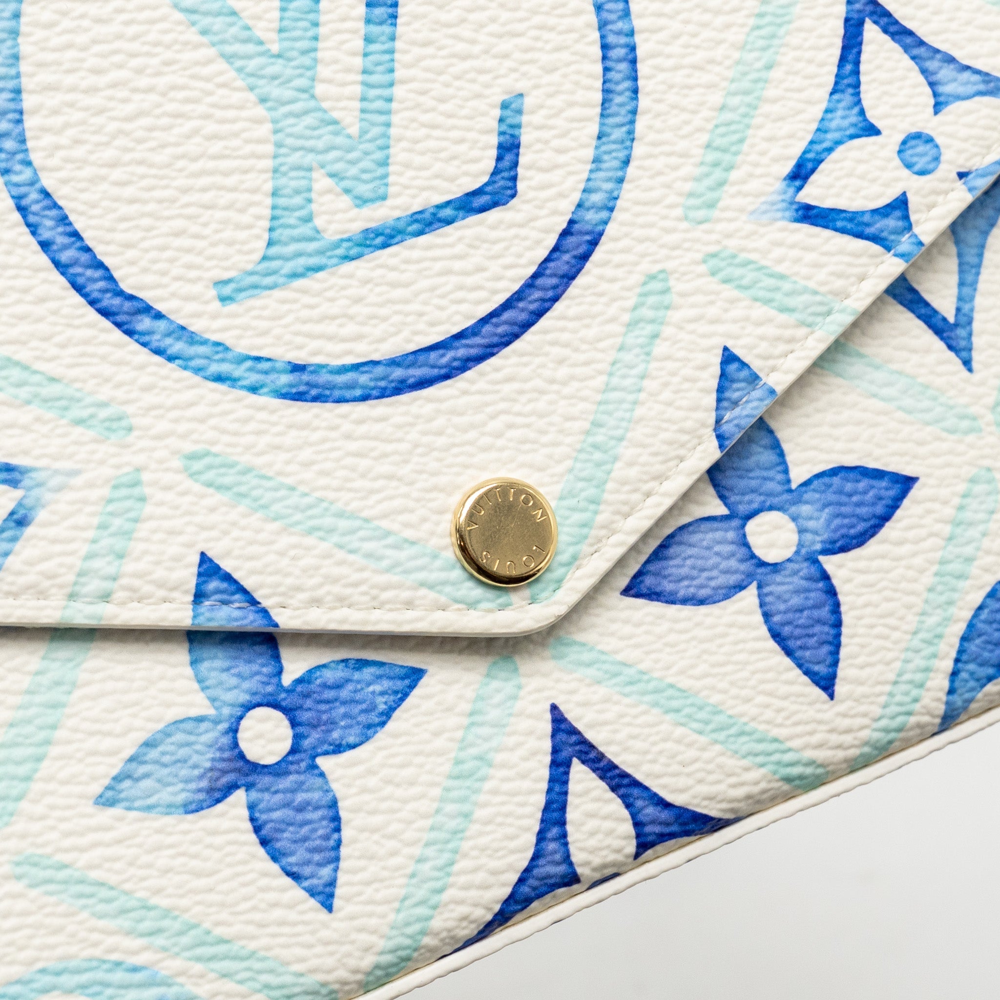 LOUIS VUITTON FELICIE POCHETTE MONOGRAM CANVAS BLUE/MULTICOLOUR GHW