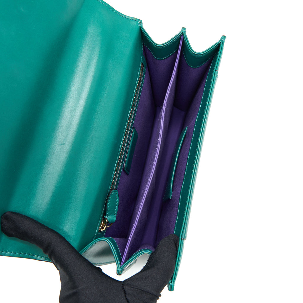 BVLGARI TOP HANDLE SERPENTI FOREVER BAG GREEN
