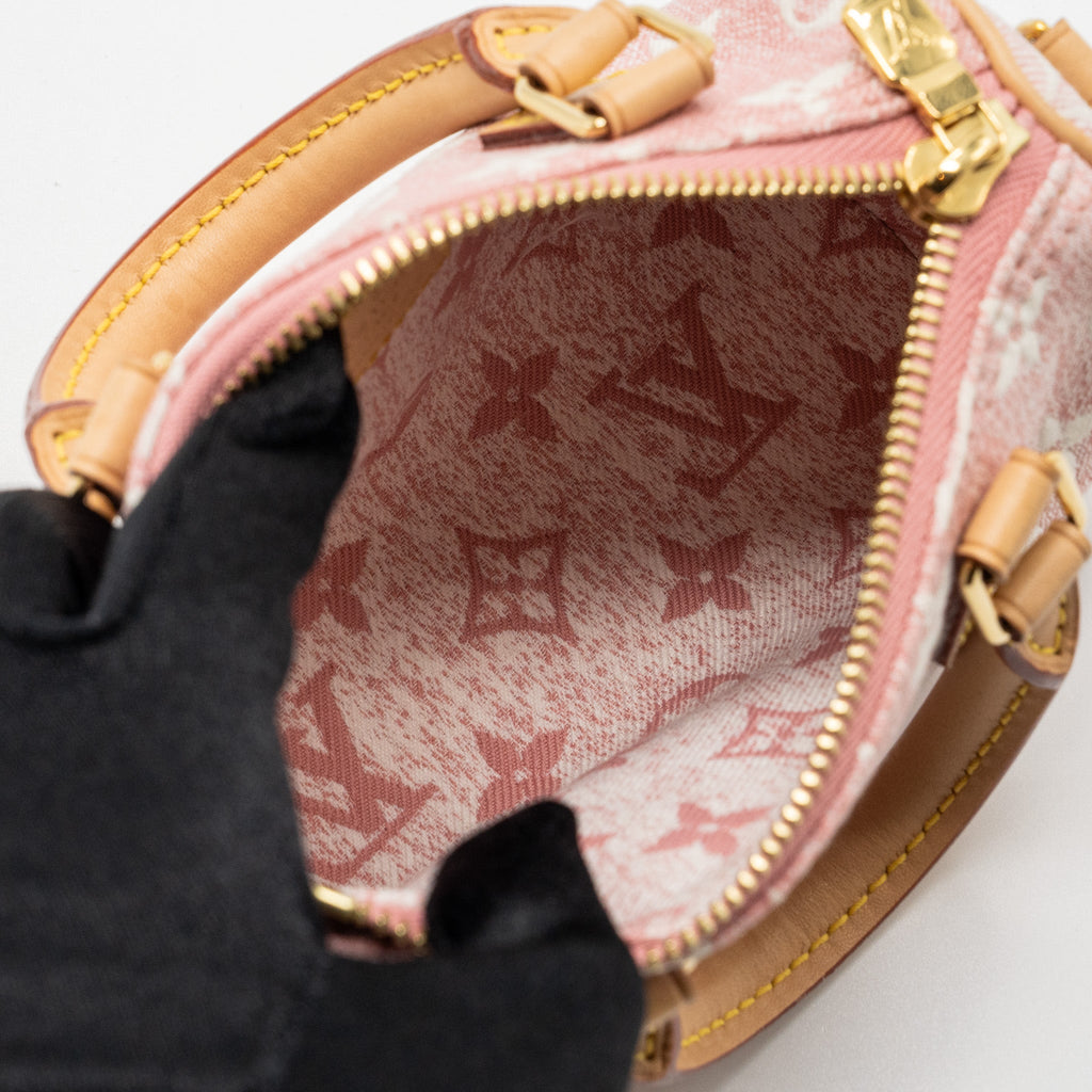 LOUIS VUITTON NANO SPEEDY MONOGRAM DENIM PINK GHW (NEW VERSION)