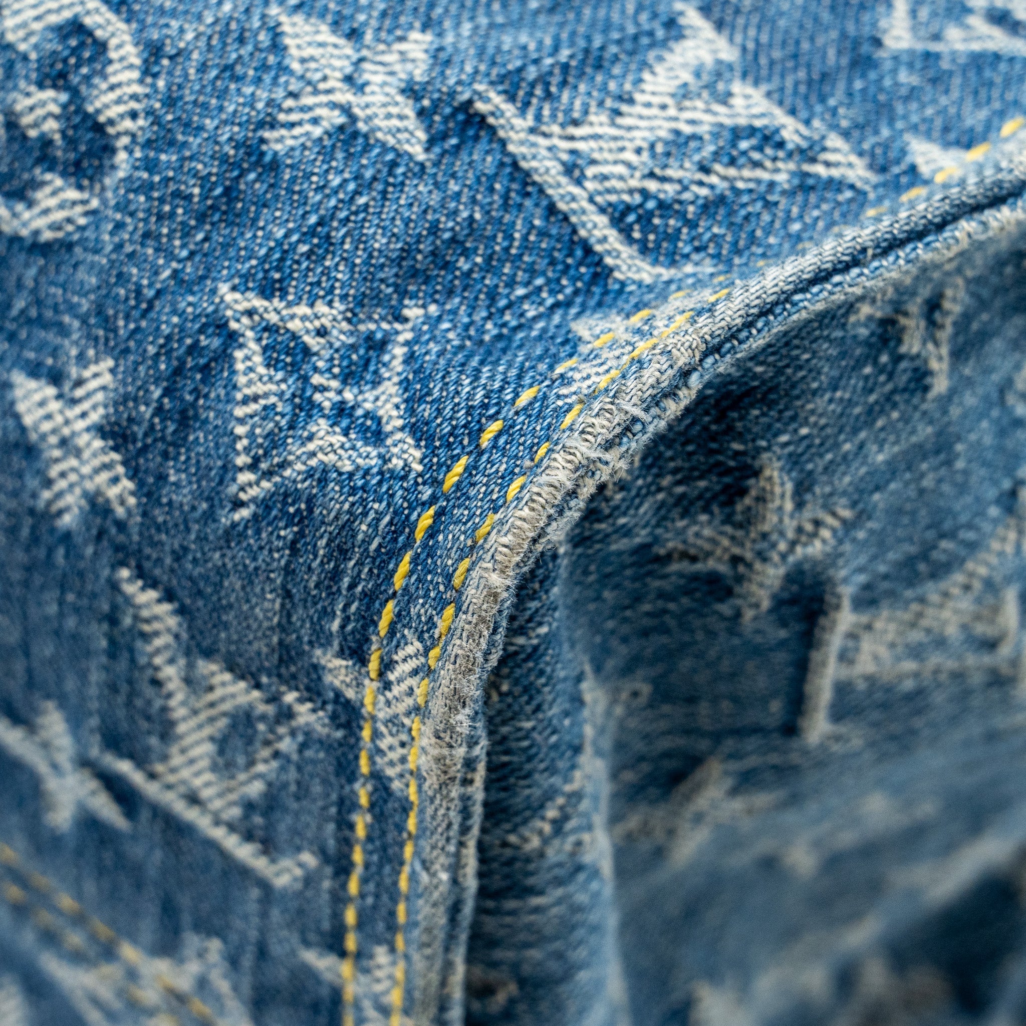 LOUIS VUITTON ONTHEGO MM REMIX MONOGRAM DENIM BLUE GHW