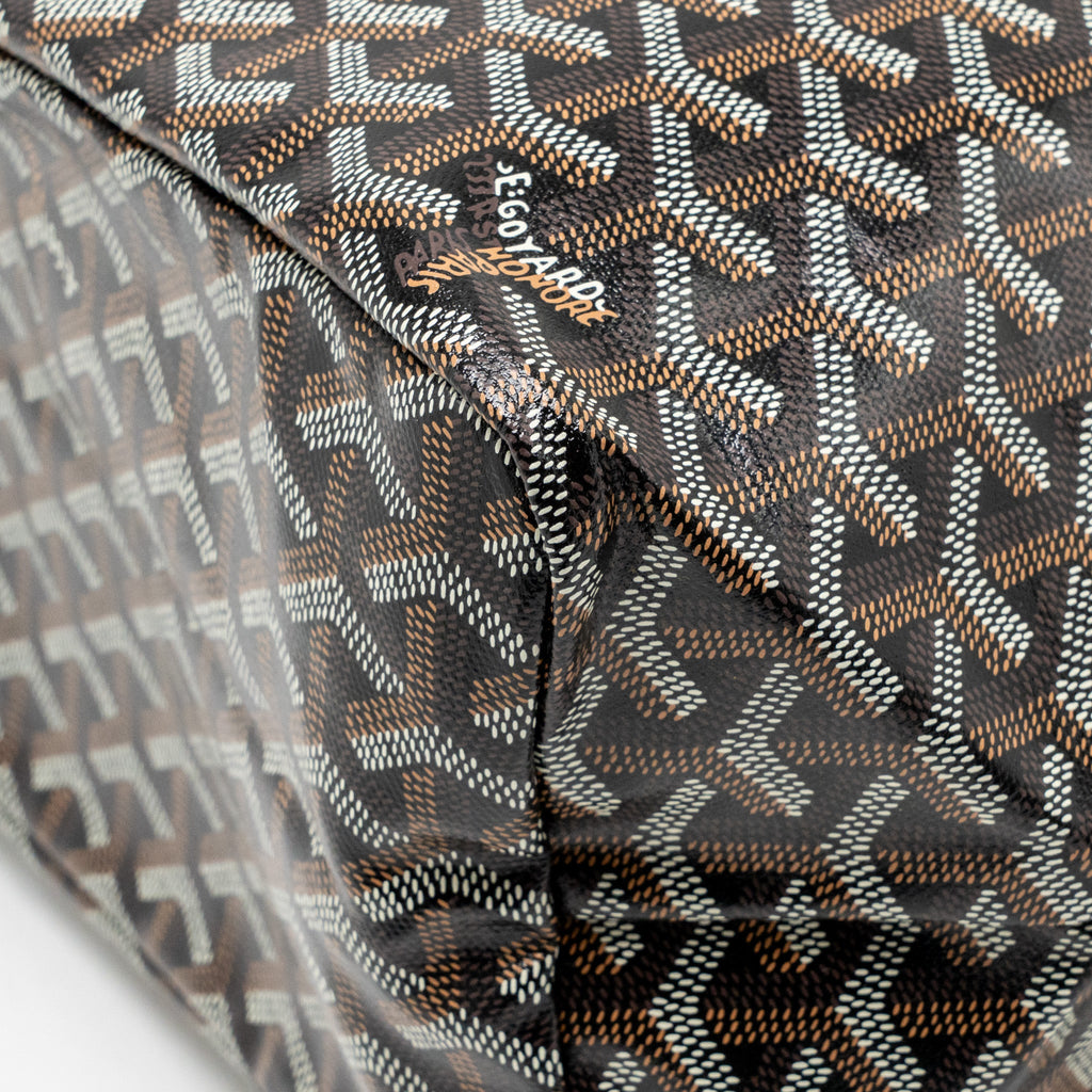 GOYARD SAINT LOUIS PM BAG GOYARDINE CANVAS/CALFSKIN NATUREL SHW